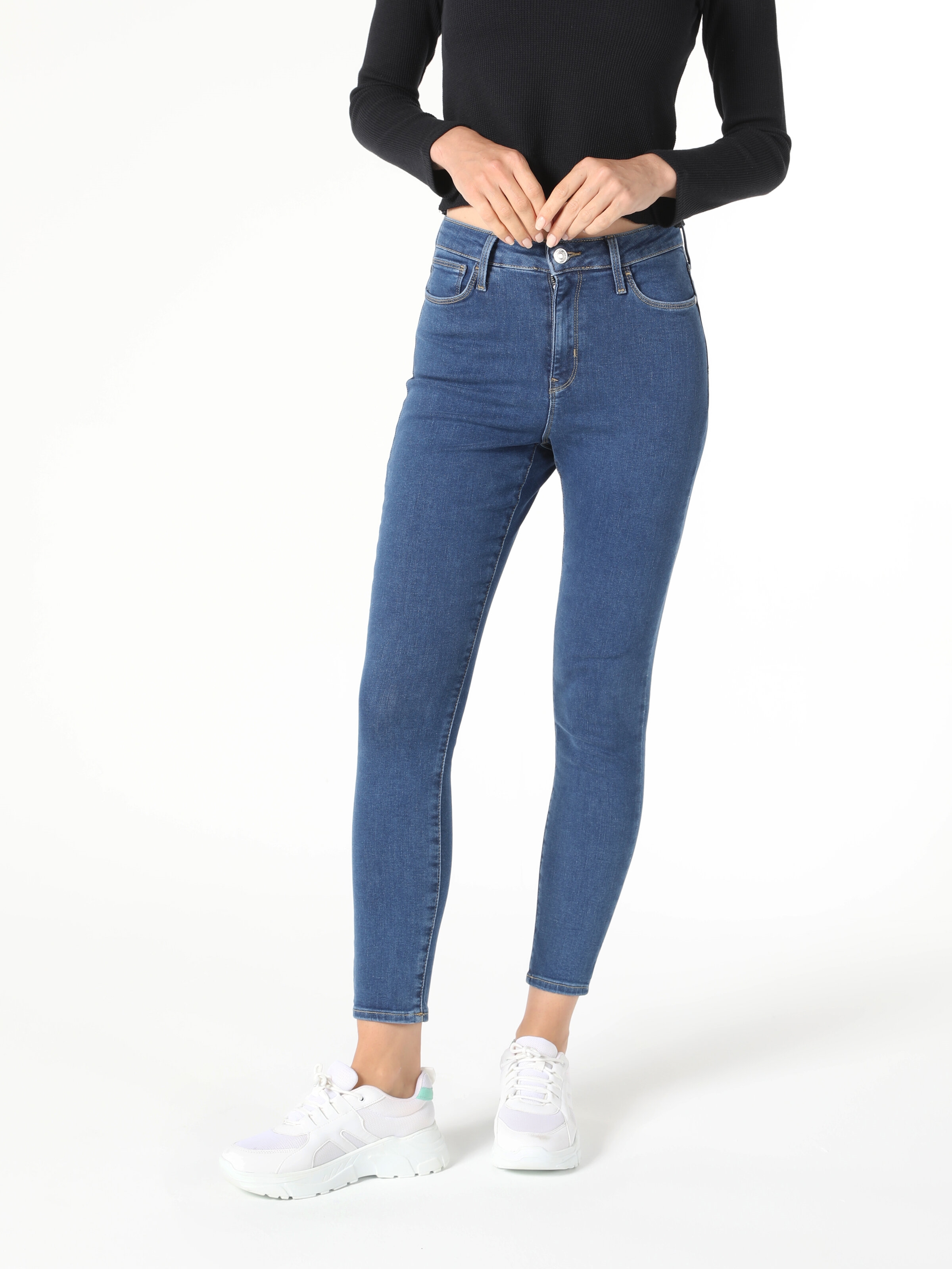 Colins 760 Dıana Super Slim Fit Yüksek Bel Dar Paça Kadın Jean Pantolon. 3