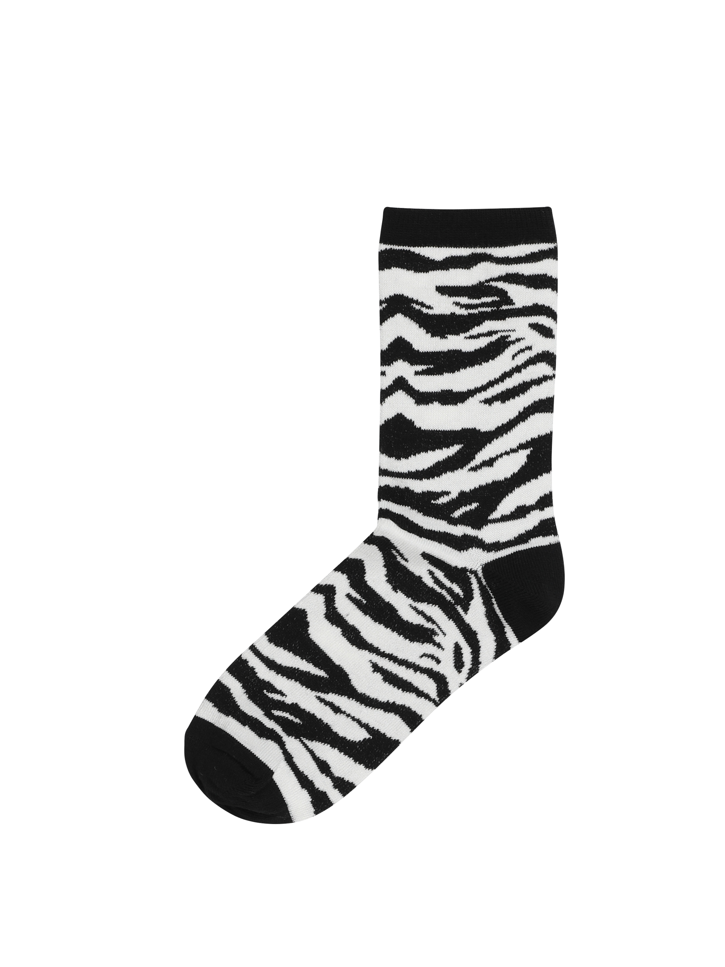 Zebra Desenli Ekru Kadın Çorap Cl1061149