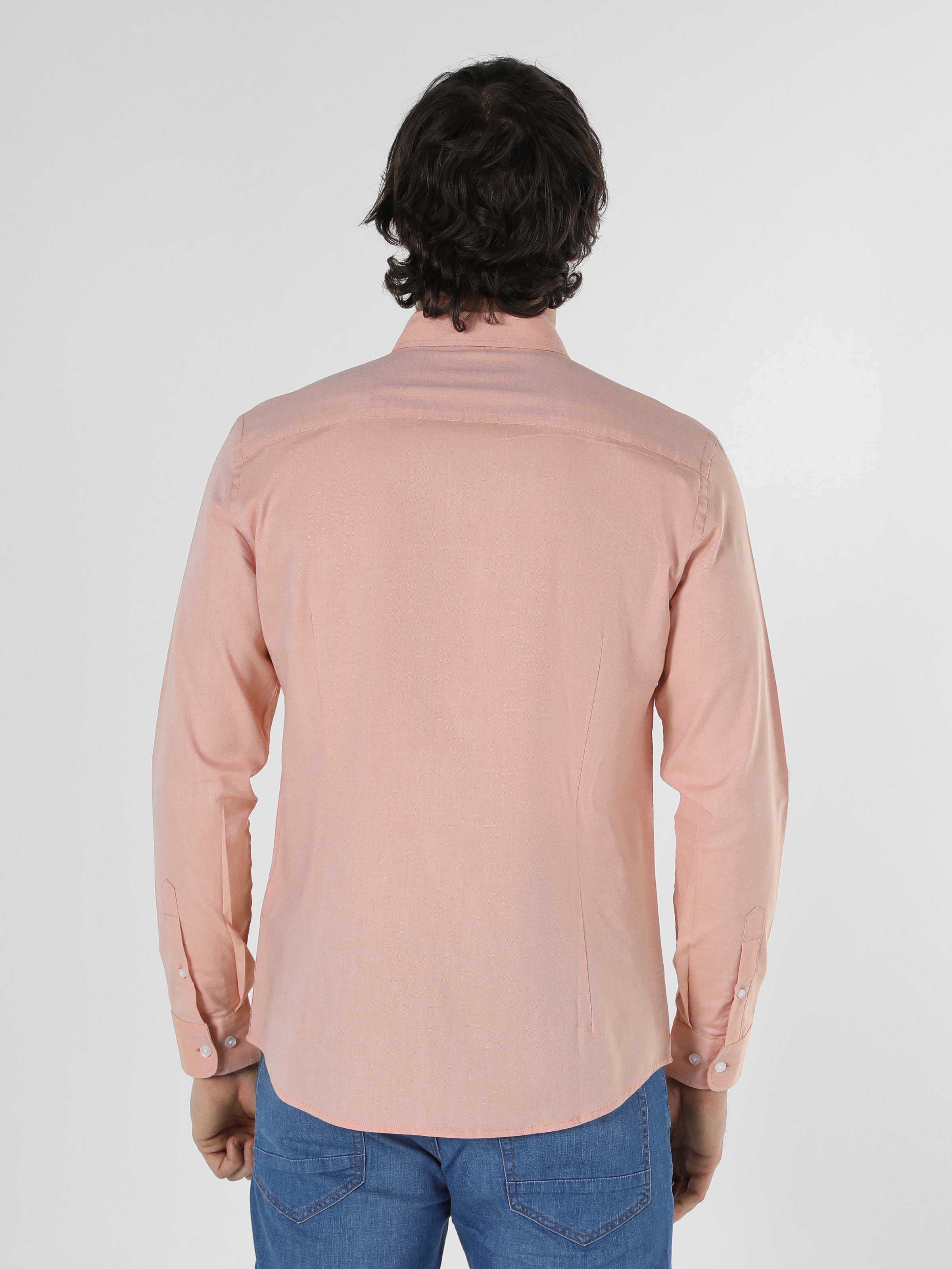 Slim Fit Shirt Neck Erkek Uzun Kol Gömlek Cl1048576
