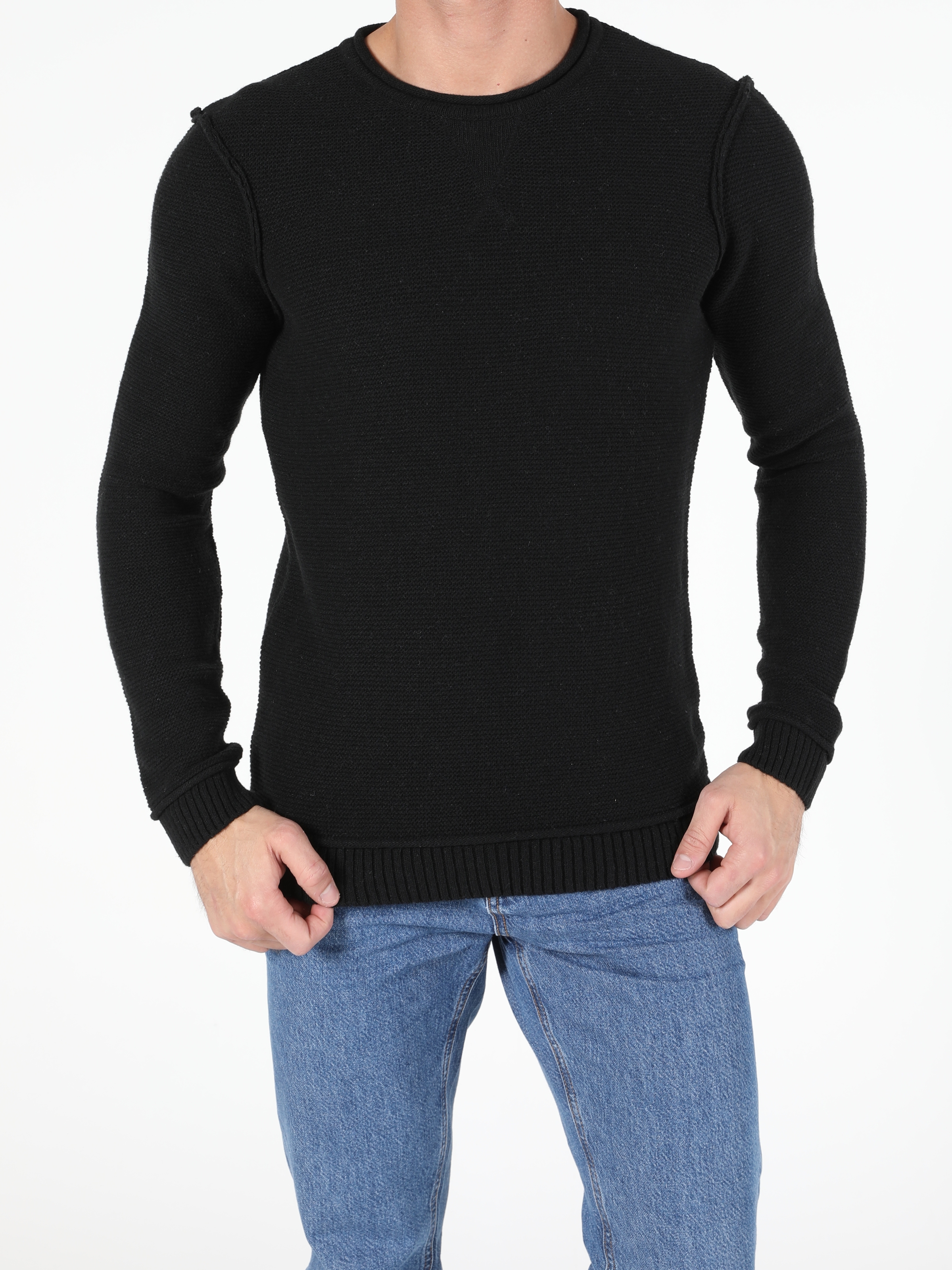 Colins Black Men Sweaters. 1