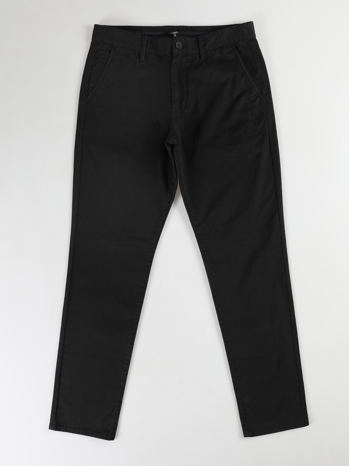 Colins Slim Fit Orta Bel Düz Paça Erkek Siyah Pantolon. 4