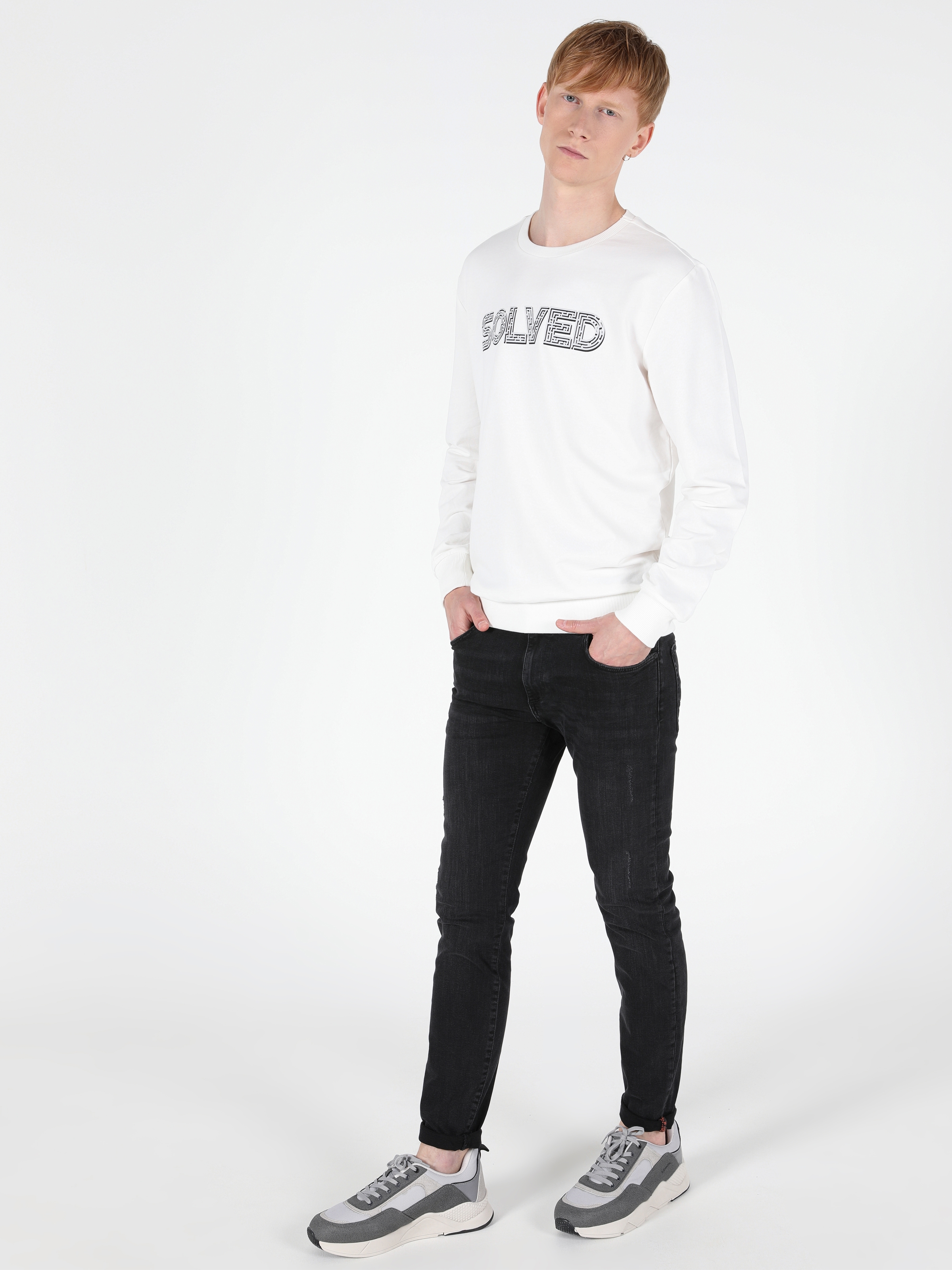 Regular Fit Erkek Beyaz Sweatshirt Cl1051040