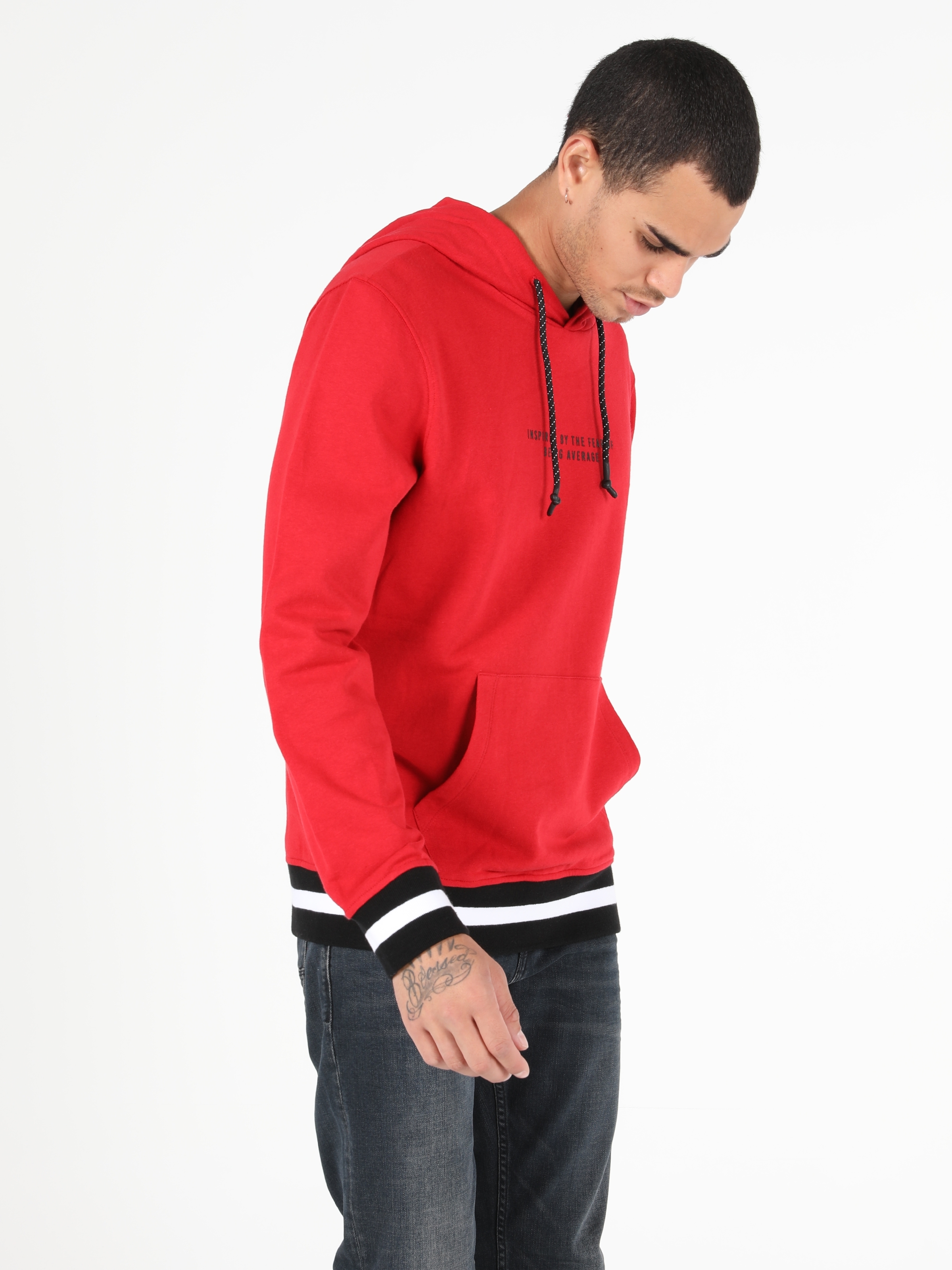 Regular Fit Erkek Kırmızı Sweatshirt