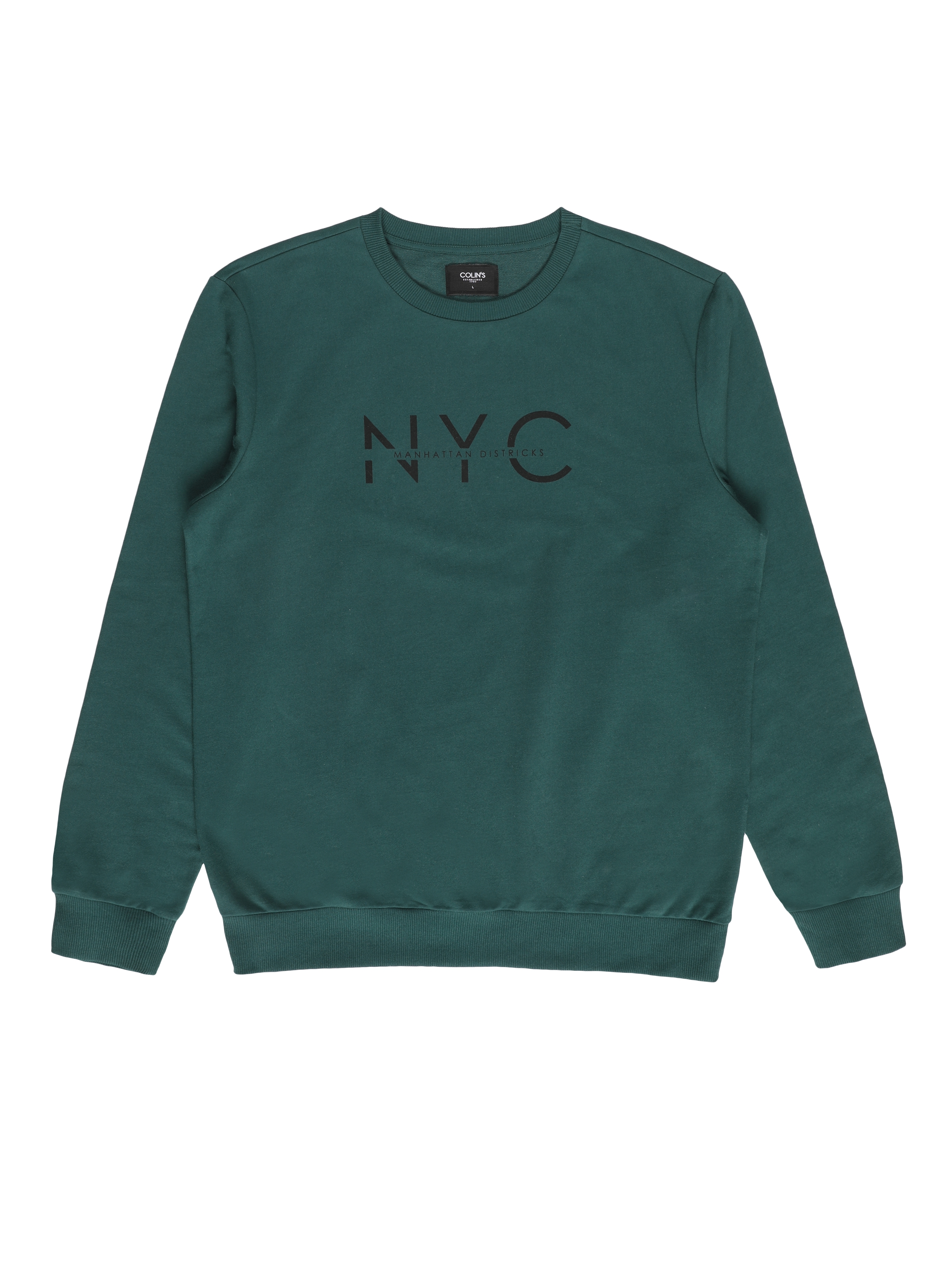 Colins Regular Fit Erkek Yeşil Sweatshirt. 1