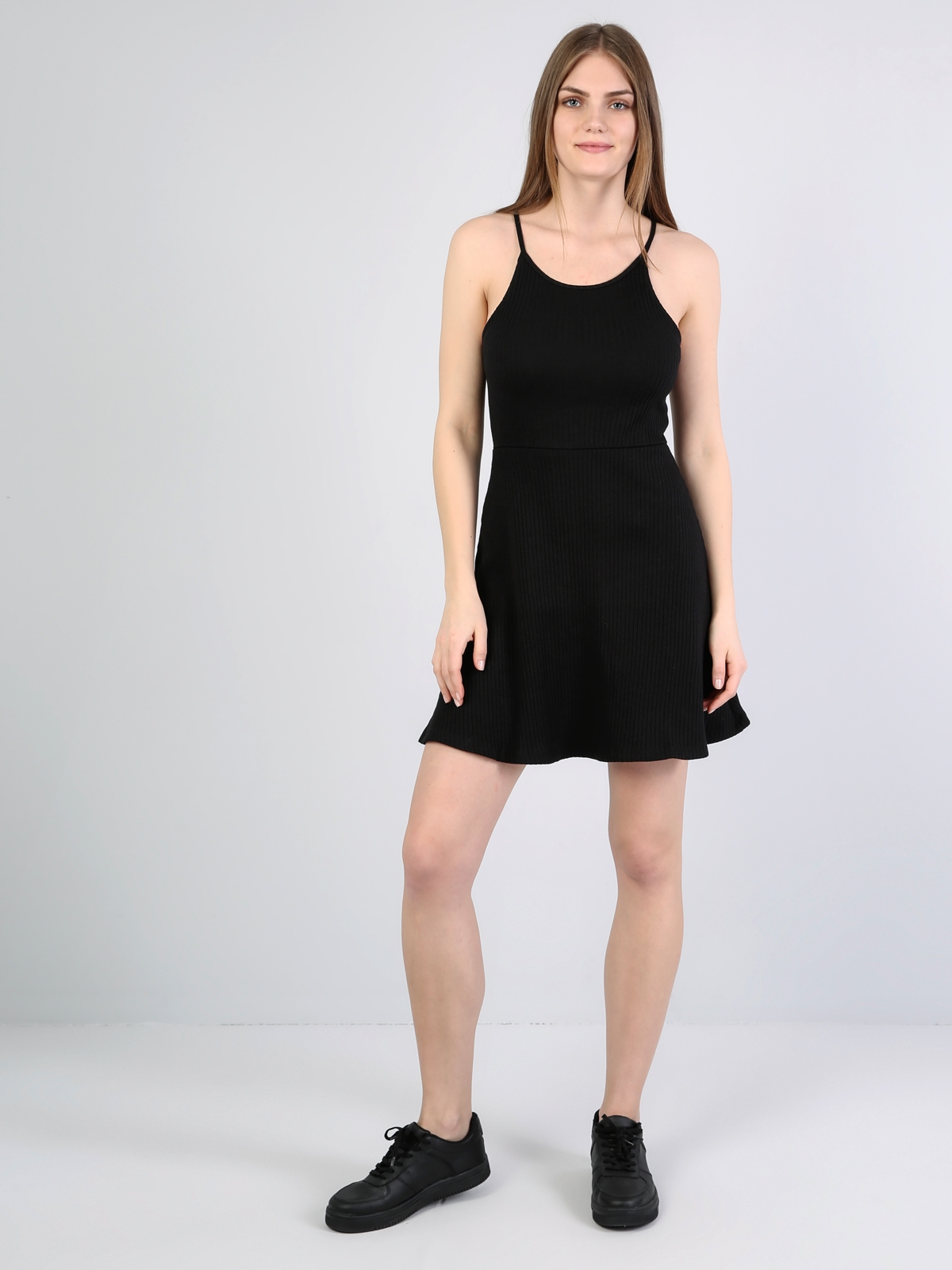 Slim Fit Kadın Siyah Elbise Cl1043816