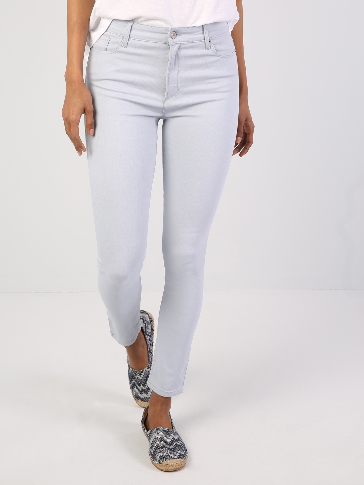 Super Slim Fit Kadın Açık Mavi Pantolon Cl1042606
