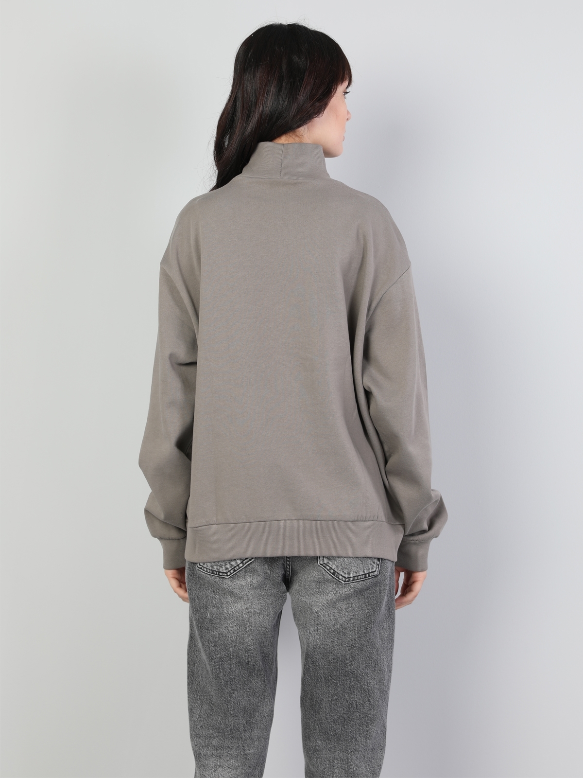  Comfort Fit  Kadın Vizon Sweatshirt
