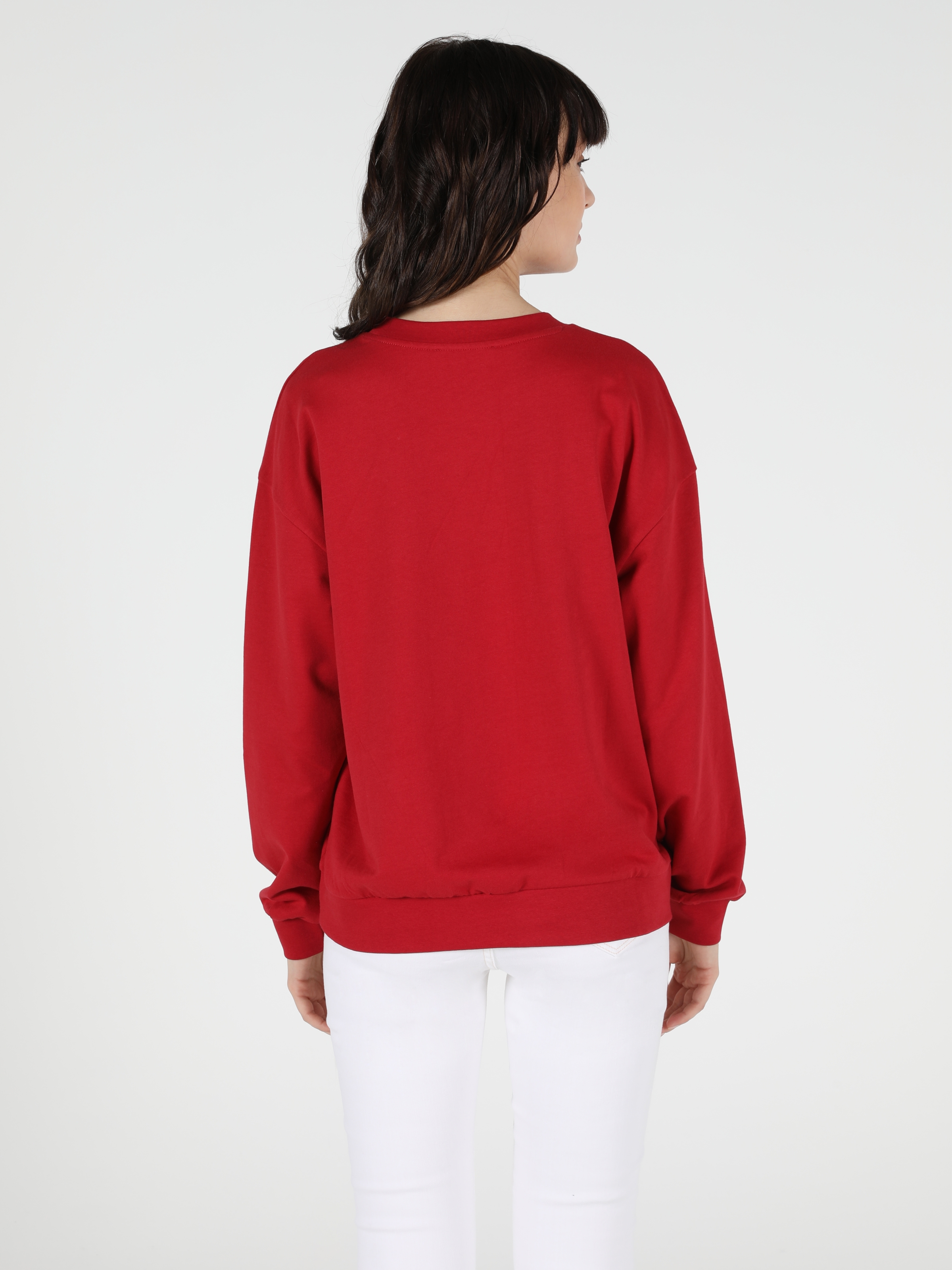 Colins Regular Fit Kırmızı Kadın Sweatshirt. 2