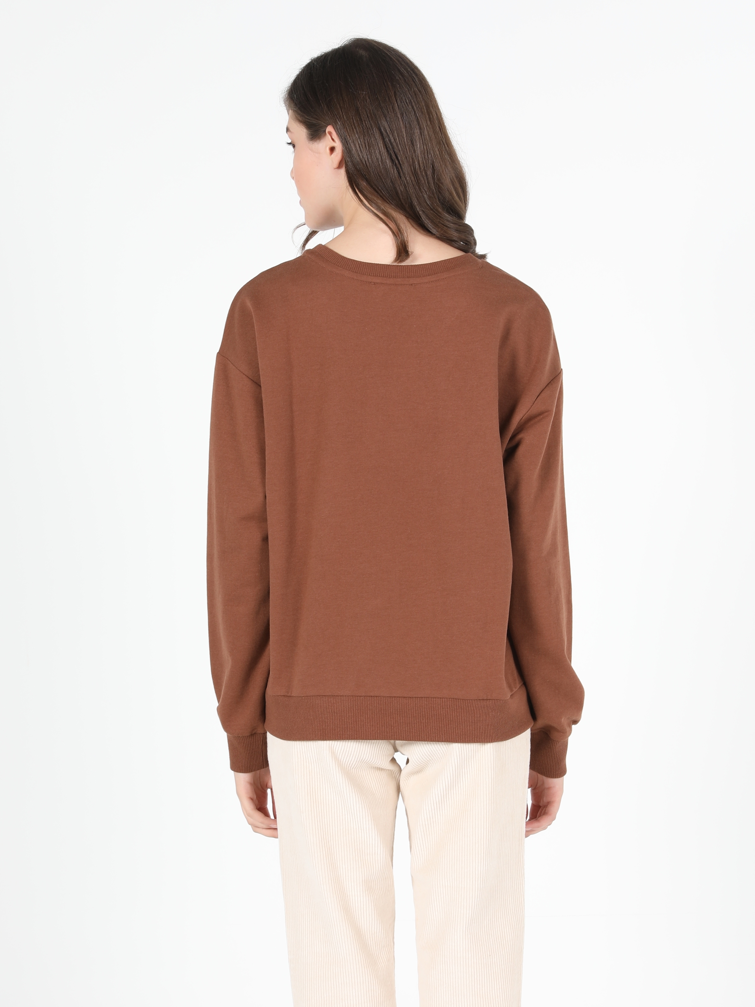 Colins Brown Woman Sweatshirt. 2