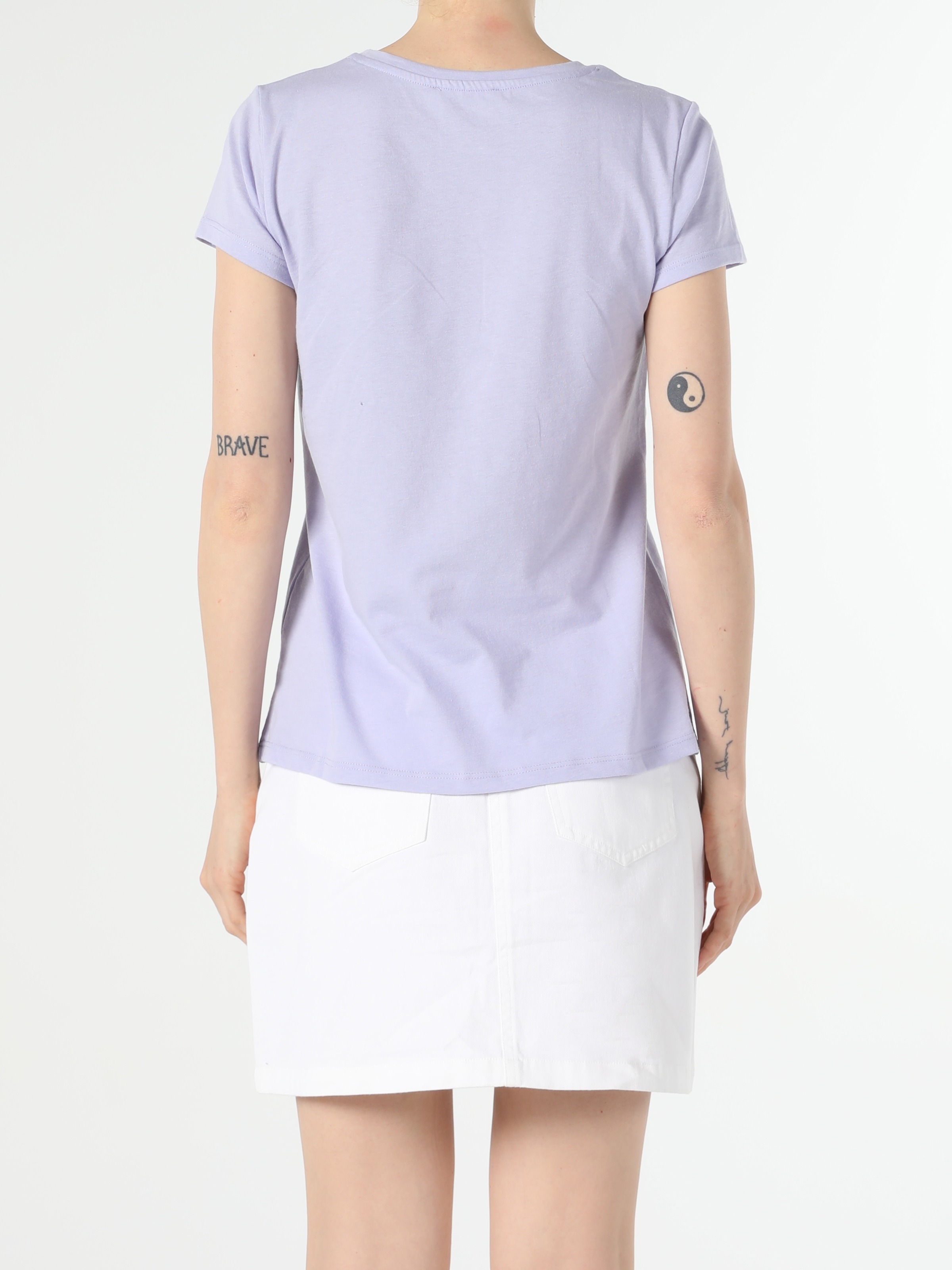 Colins Purple Woman Short Sleeve Tshirt. 2