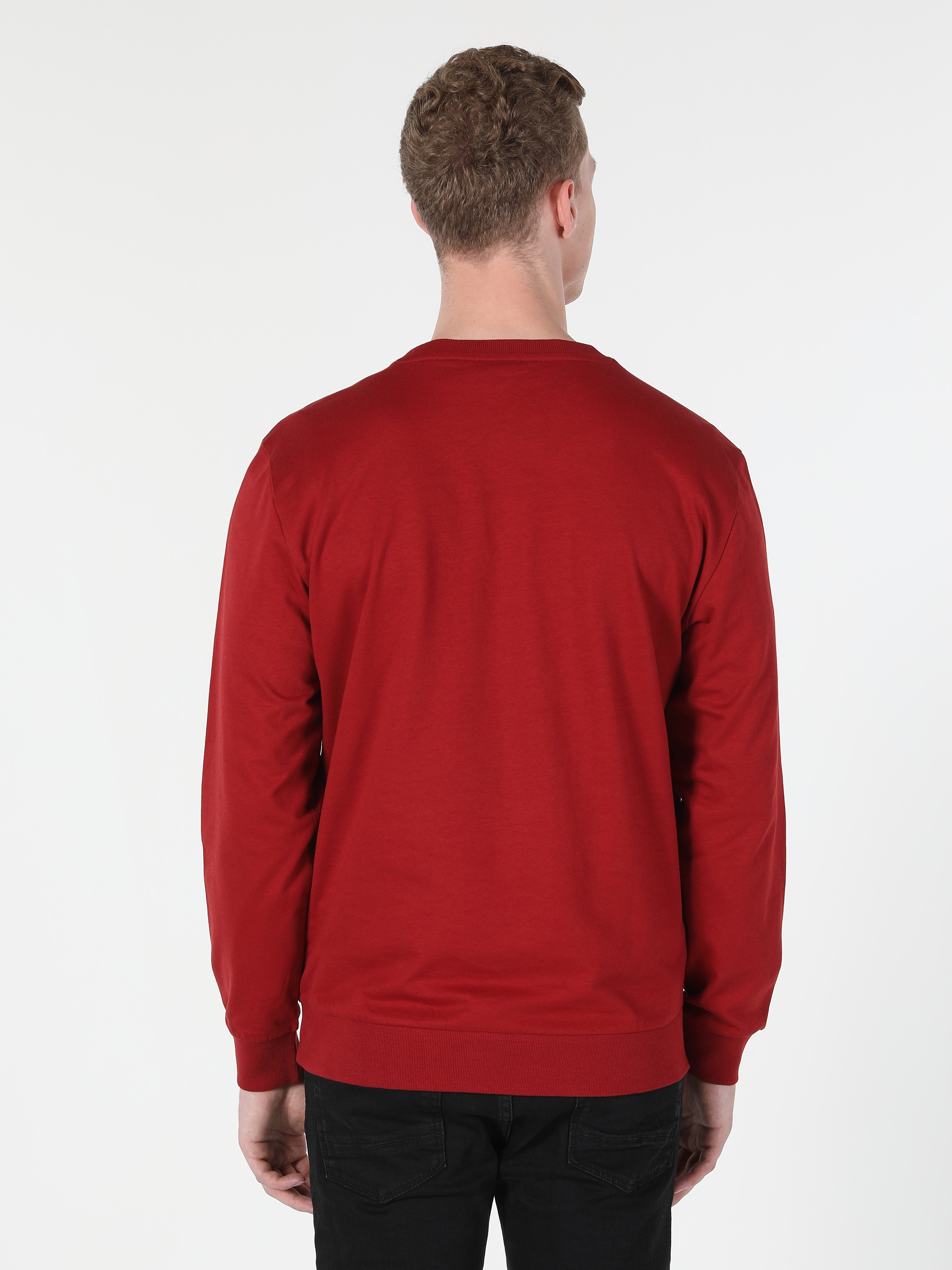 Regular Fit Baskılı Kırmızı Erkek Sweatshirt Cl1060123