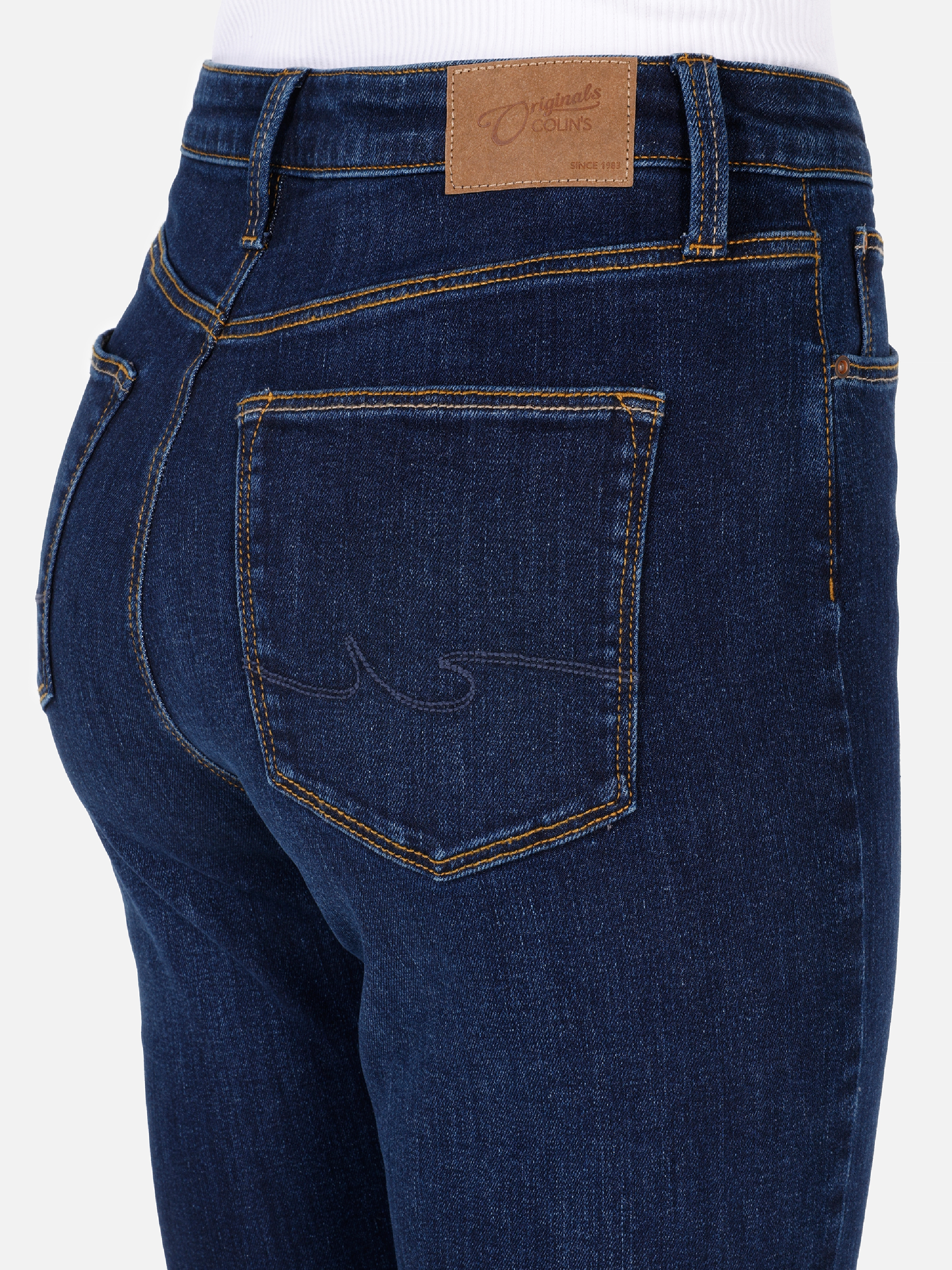 791 Monıca Regular Fit Orta Bel Bootcut Kadın Koyu Mavi Jean Pantolon Cl1071326