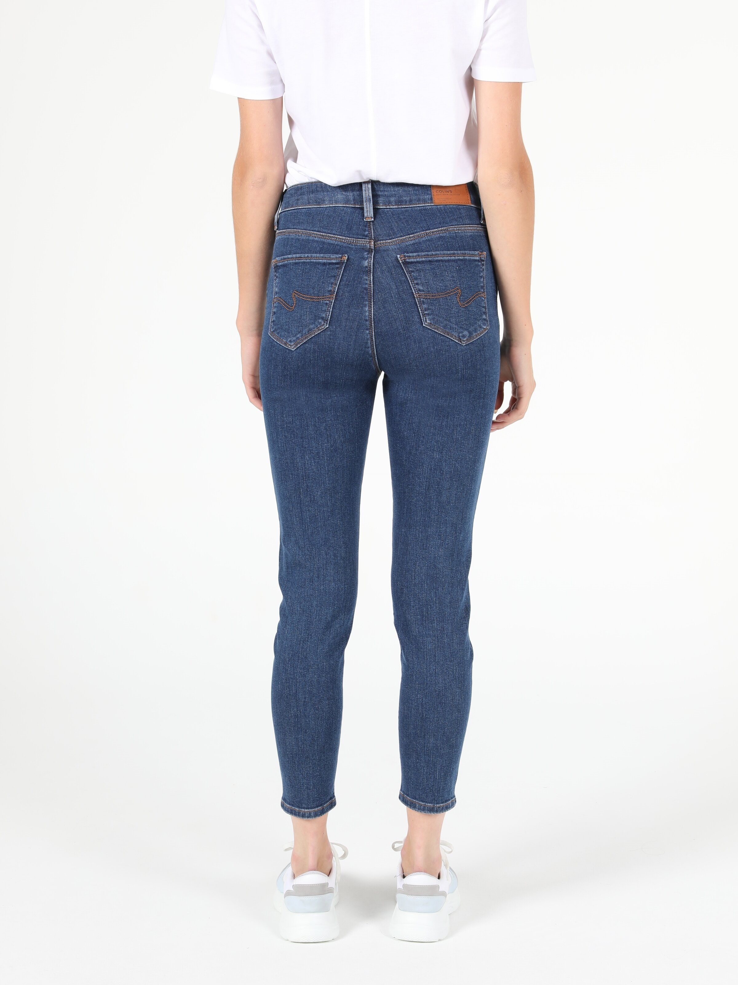 760 Dıana Yüksek Bel Dar Paça Super Slim Fit Koyu Mavi Kadın Jean Pantolon Cl1046126