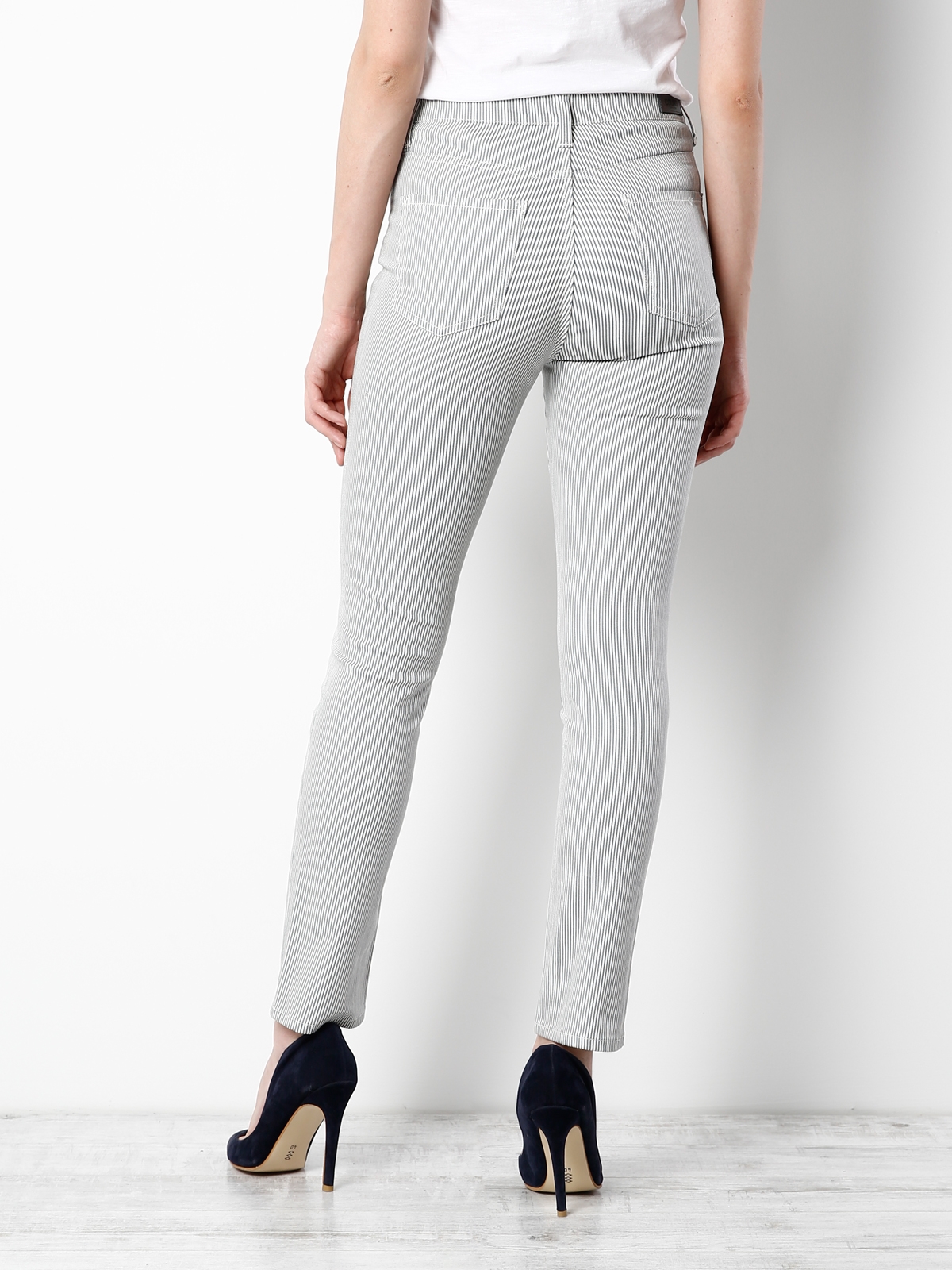Slim Fit Yüksek Bel Düz Paça Kadın Lacivert Pantolon Cl1025242