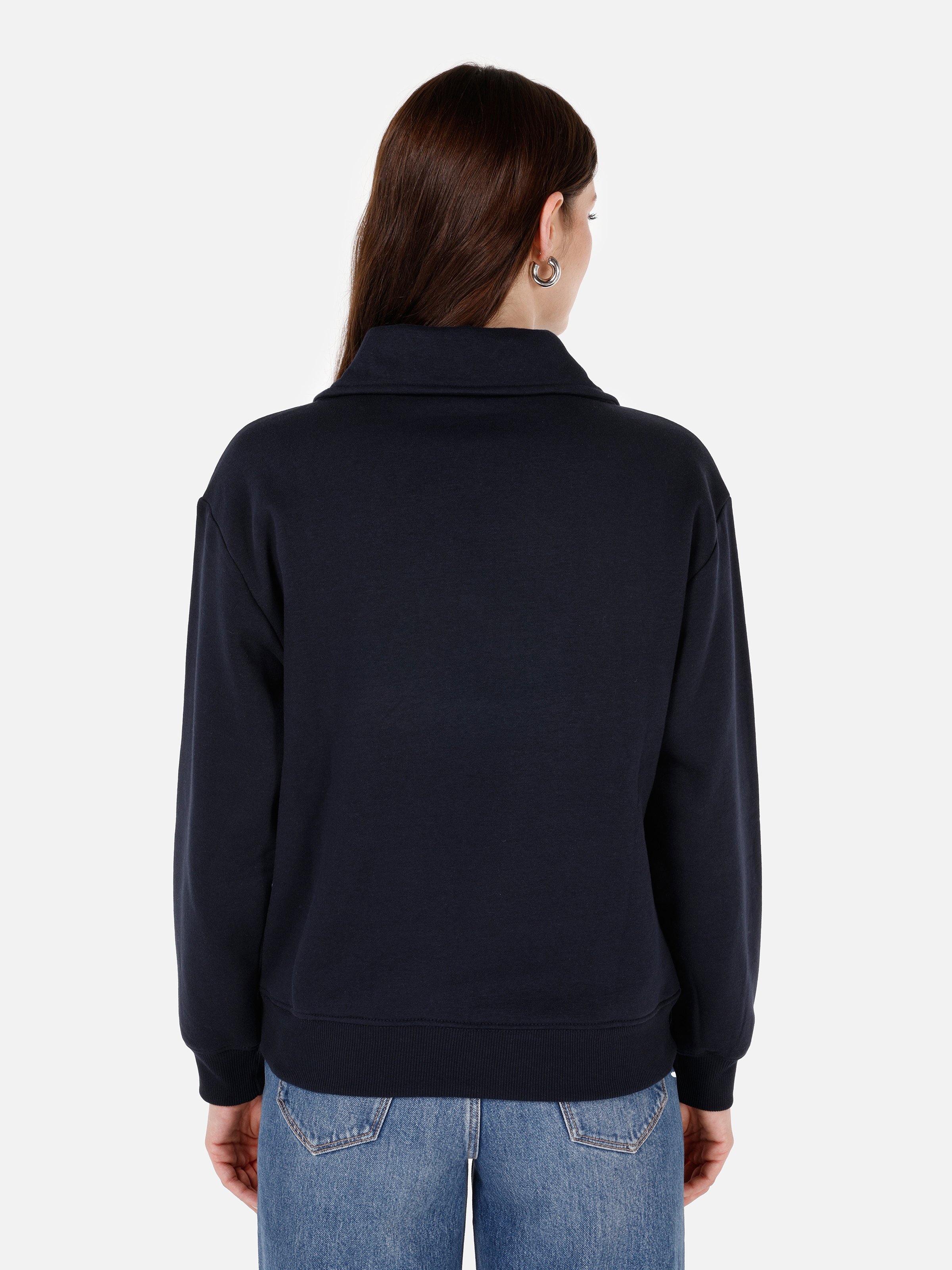 Lacivert Kadın Sweatshirt