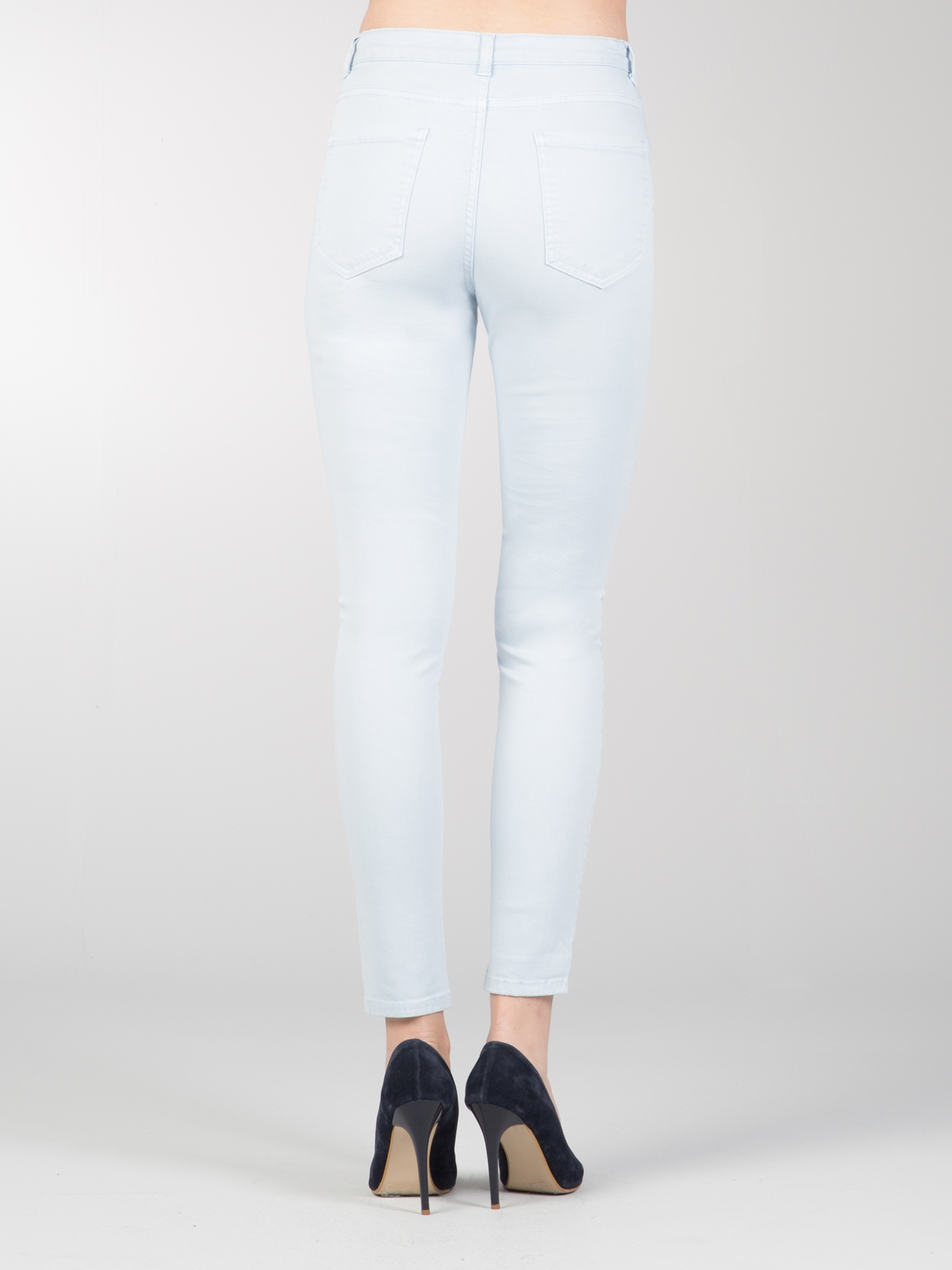 Slim Fit Orta Bel Skinny Leg Kadın Açık Mavi Pantolon Cl1020337