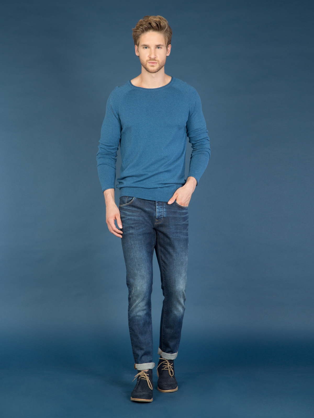 Colins Blue Men Sweaters. 3