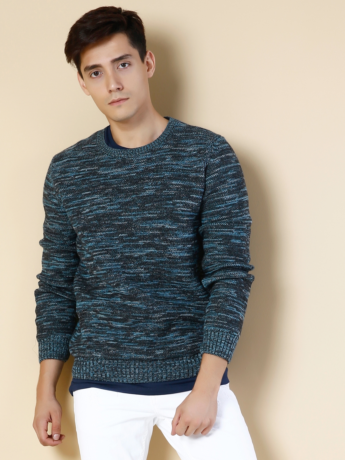 Colins Blue Men Sweaters. 1