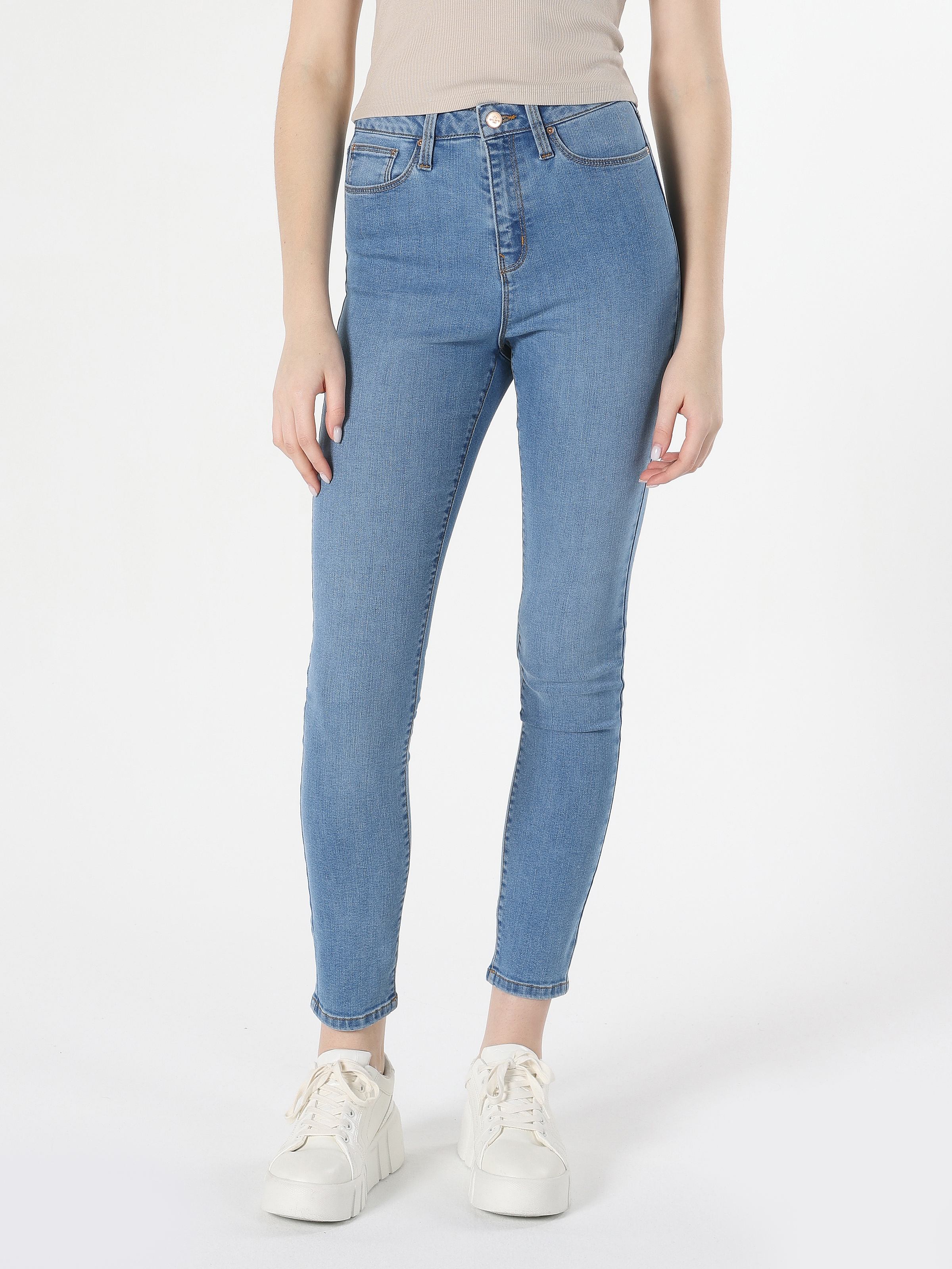 760 Dıana Skinny Fit Yüksel Bel Süper Dar Paça Kadın Mavi Jean Pantolon Cl1048828