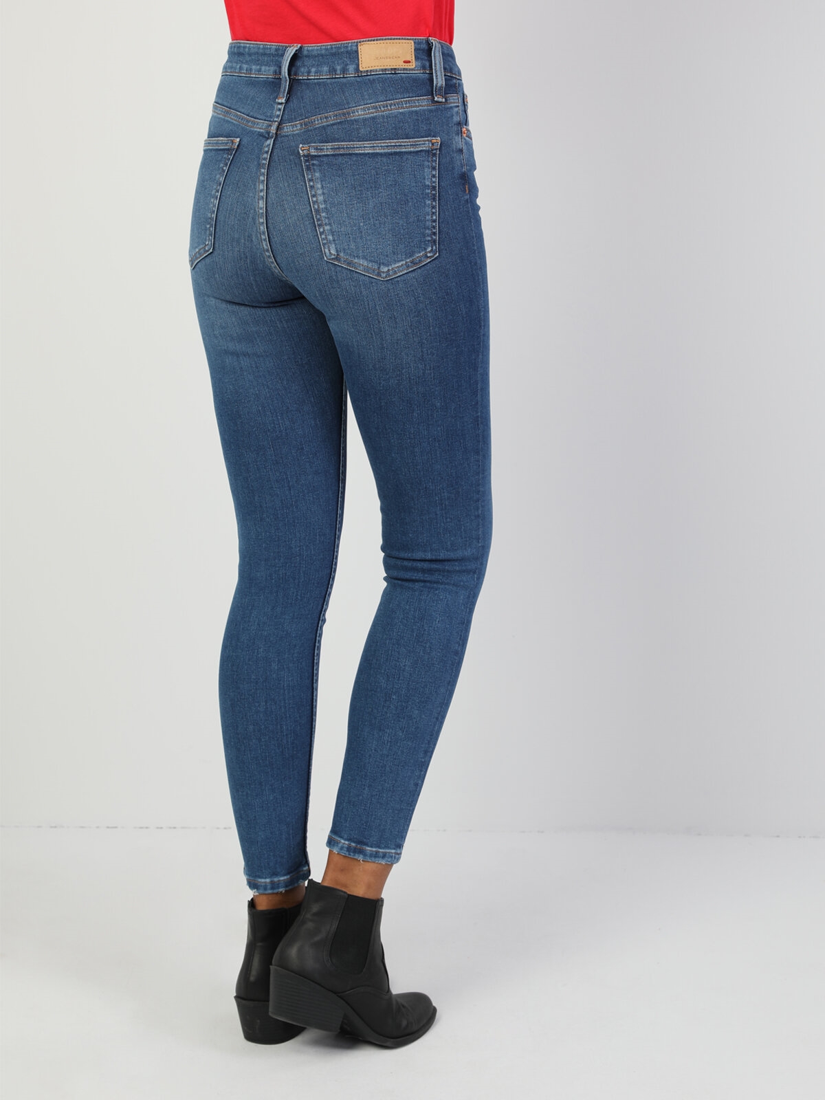 760 Dıana Yüksek Bel Dar Paça Super Slim Fit Mavi Kadın Jean Pantolon Cl1048750