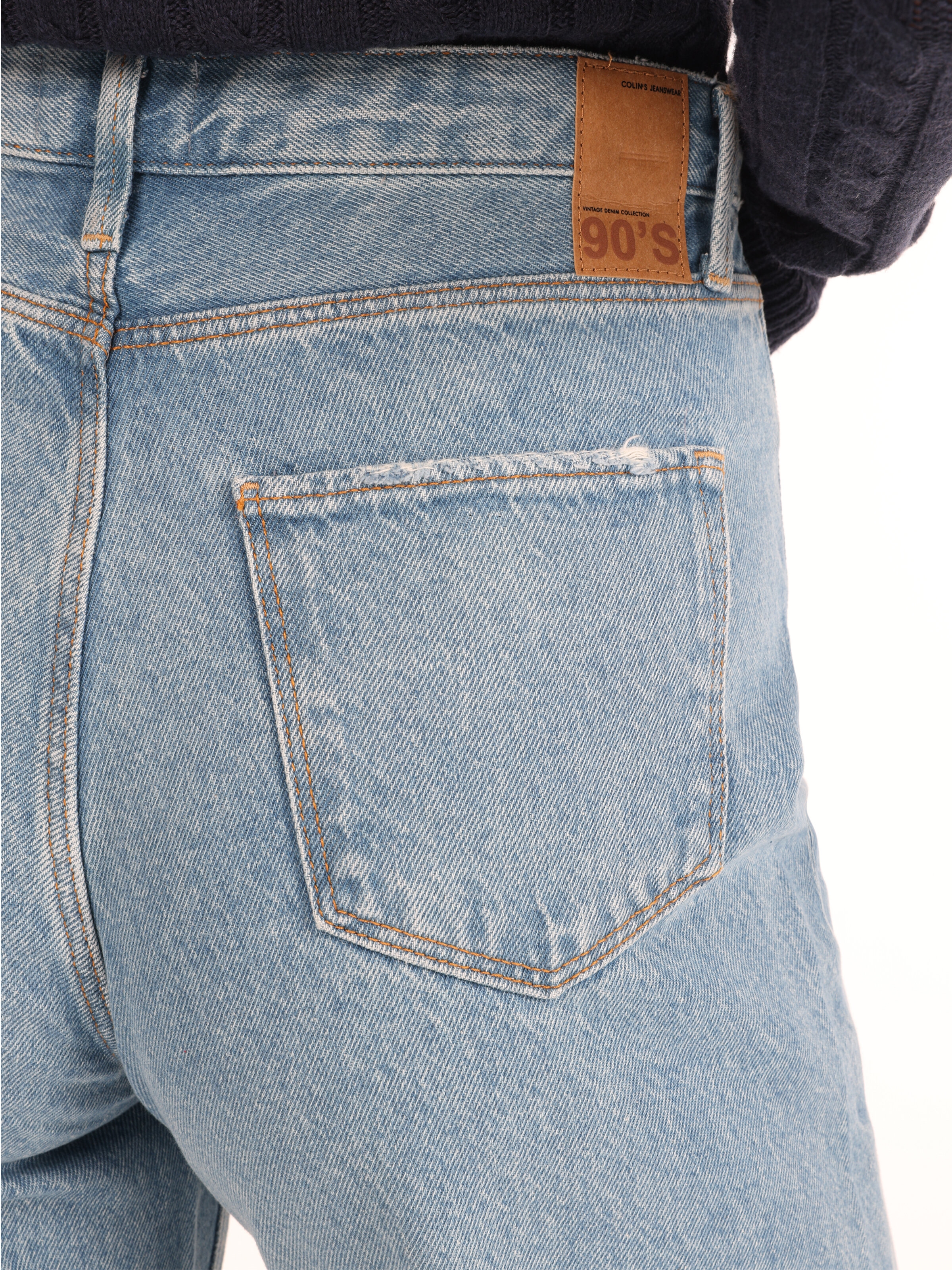 970 Berry Regular Fit Yüksek Bel Geniş Paça Mavi Kadın Pantolon Cl1063505