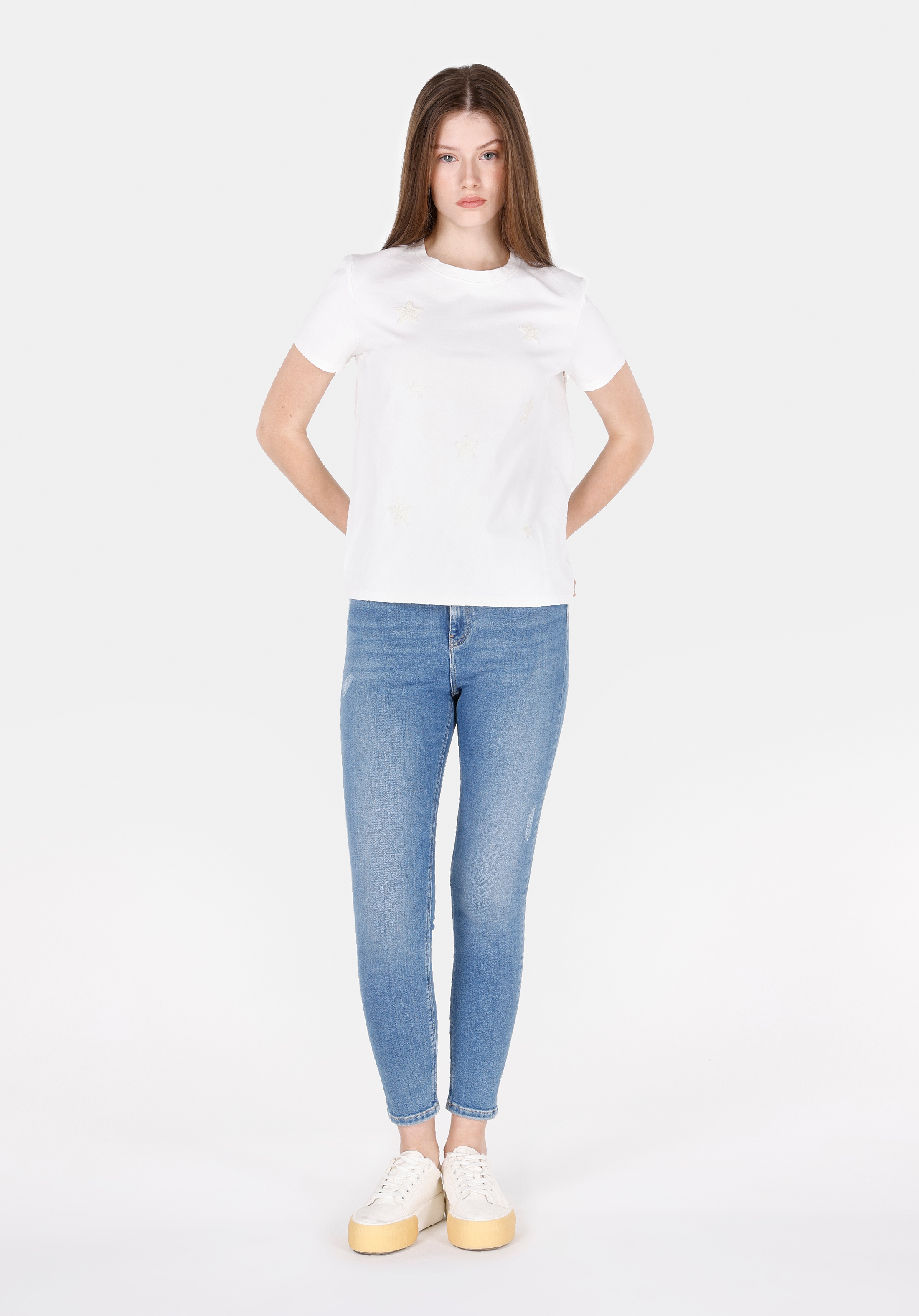 760 Dıana Skinny Fit   Kadın Mavi Jean Pantolon Cl1072457