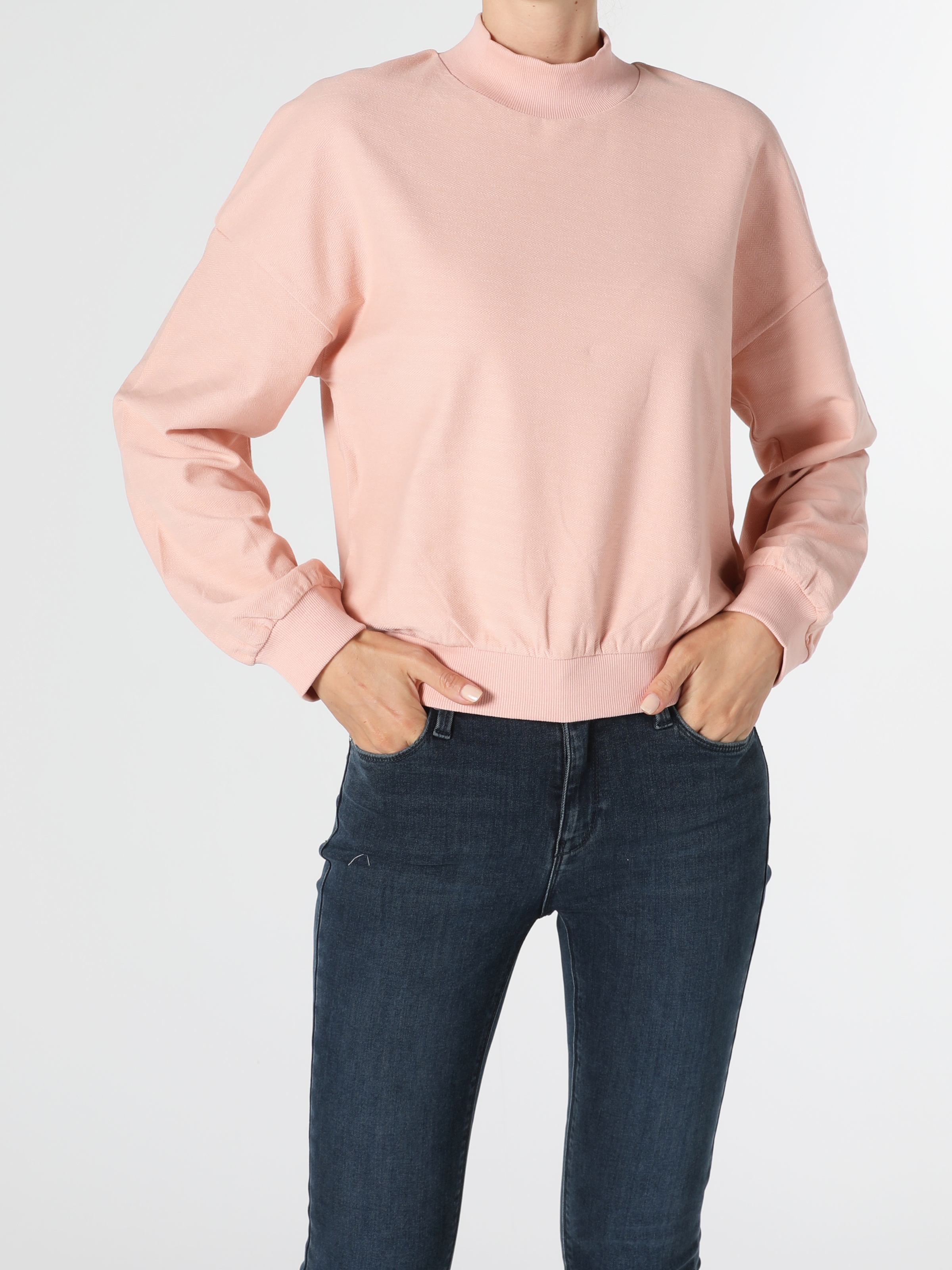 Regular Fit Pembe Kadın Sweatshirt