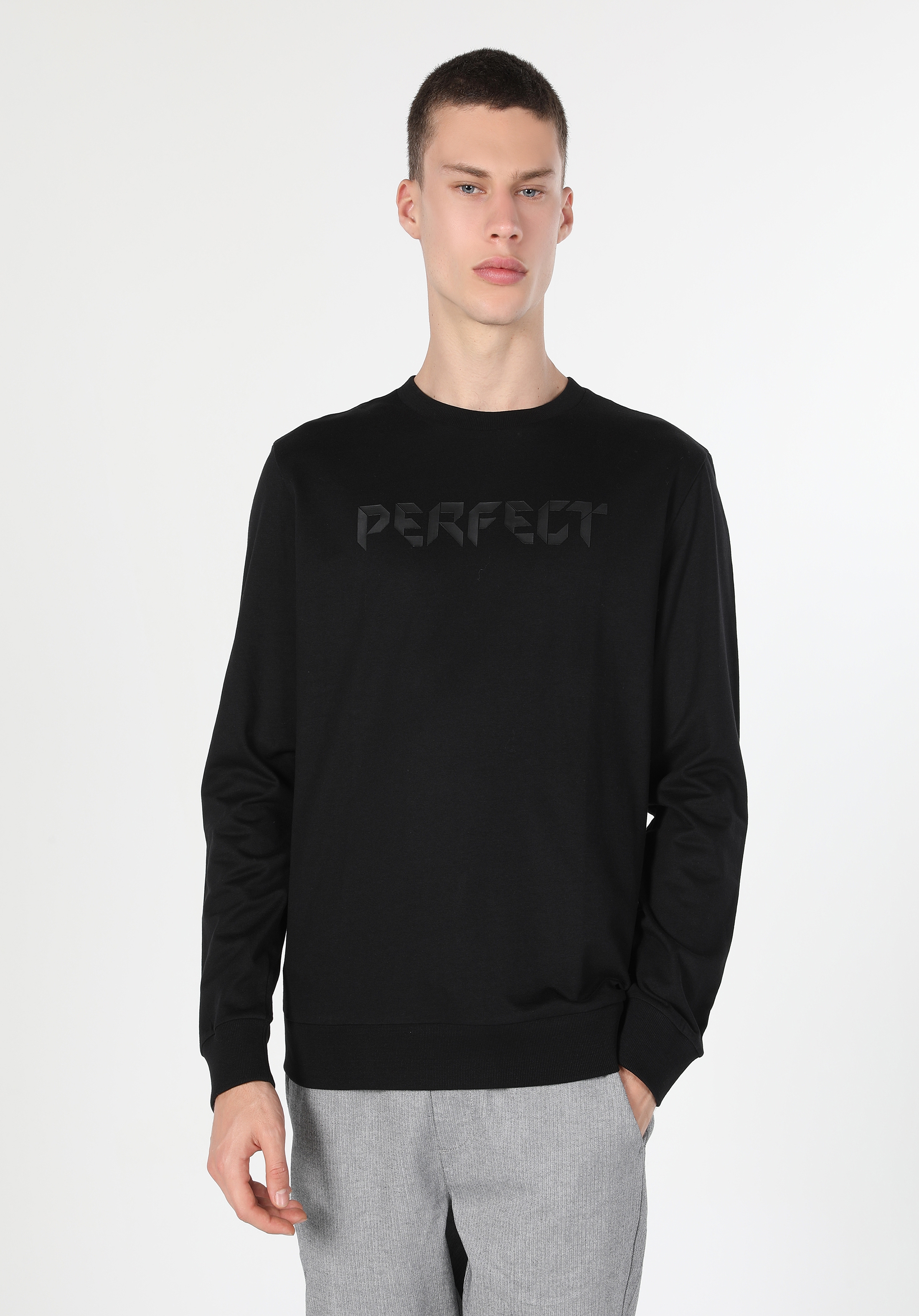 Siyah Erkek Sweatshirt