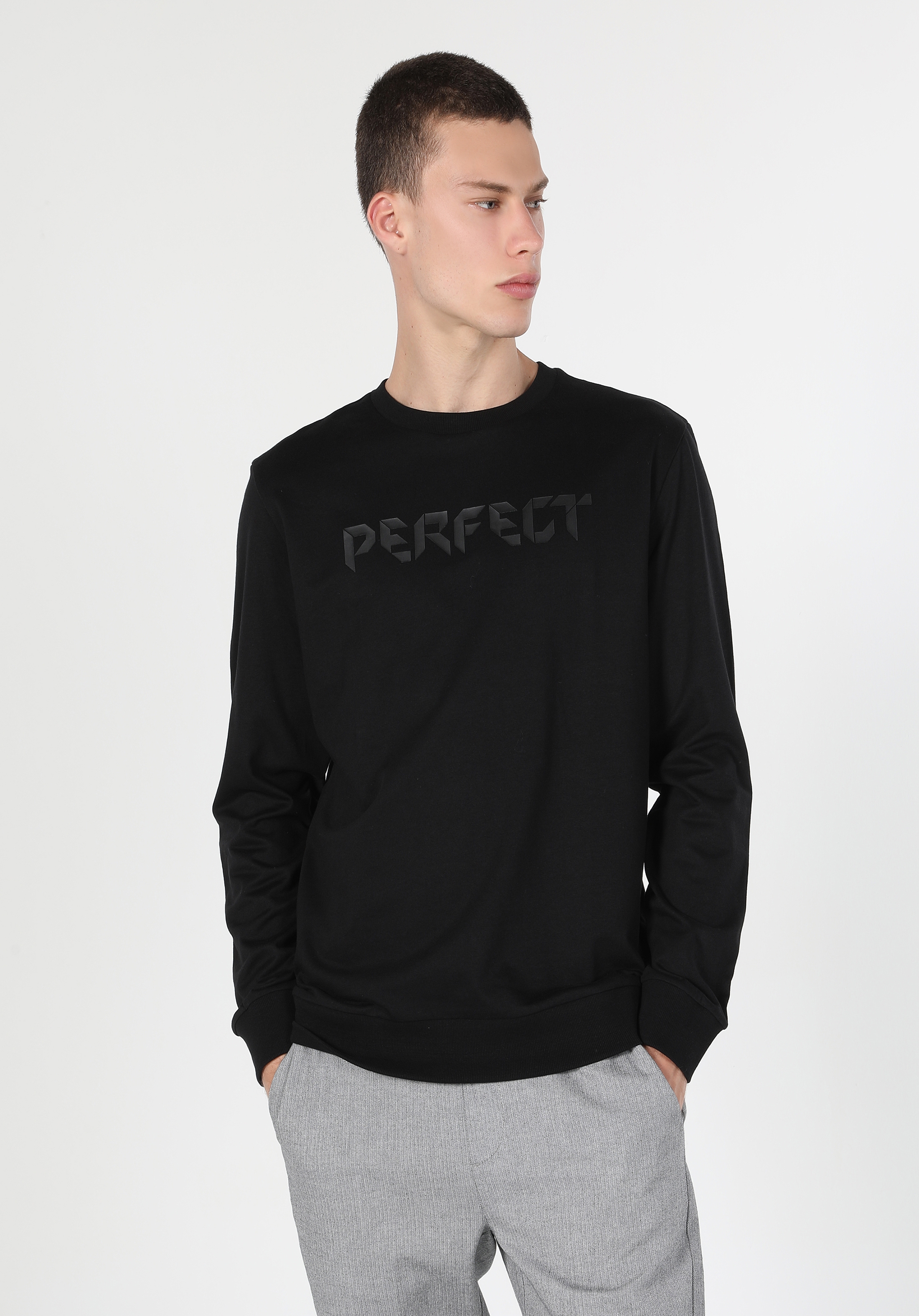 Siyah Erkek Sweatshirt