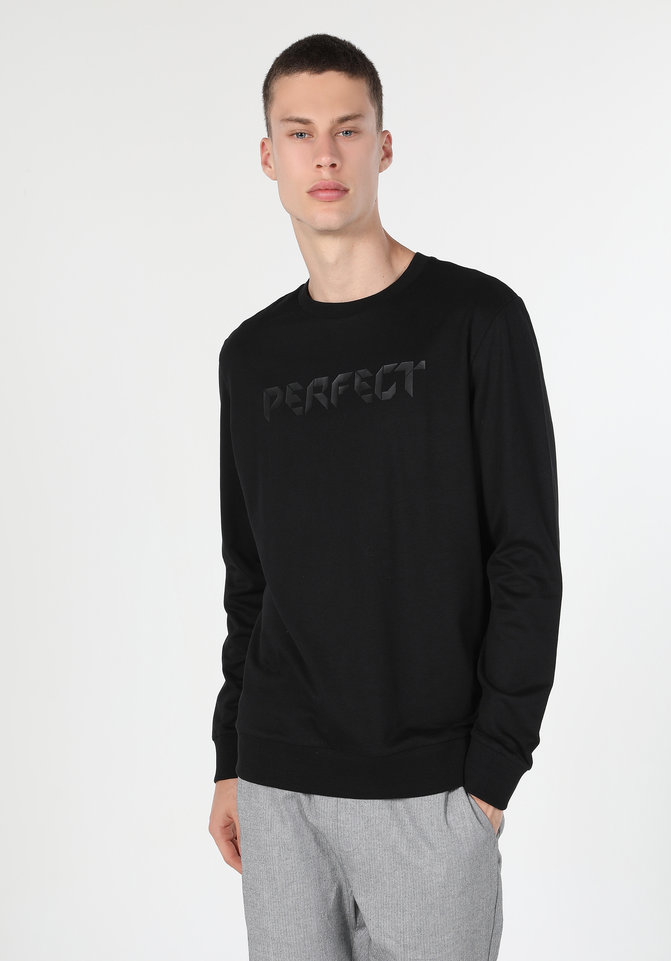 Siyah Erkek Sweatshirt