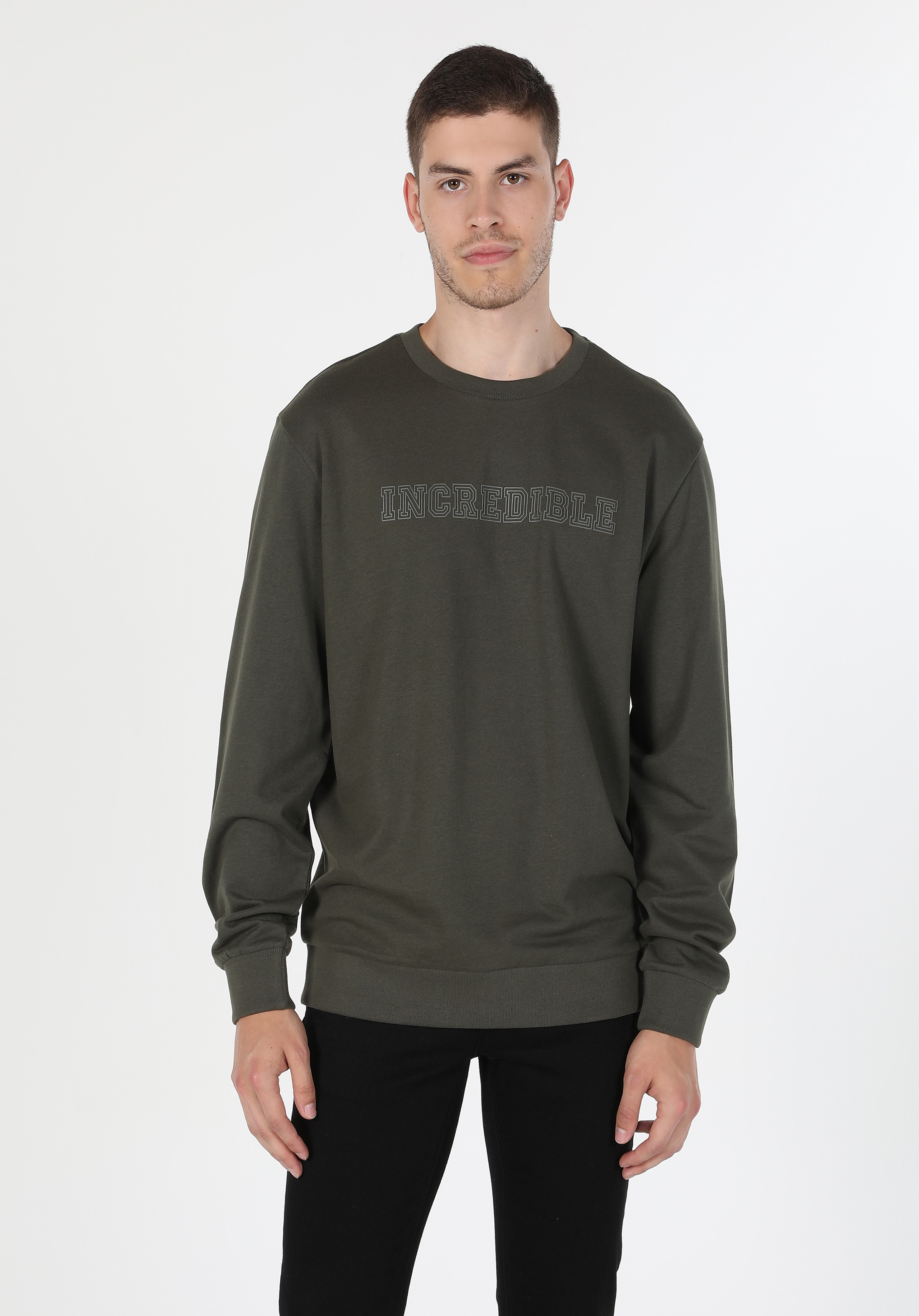 Yeşil Erkek Sweatshirt