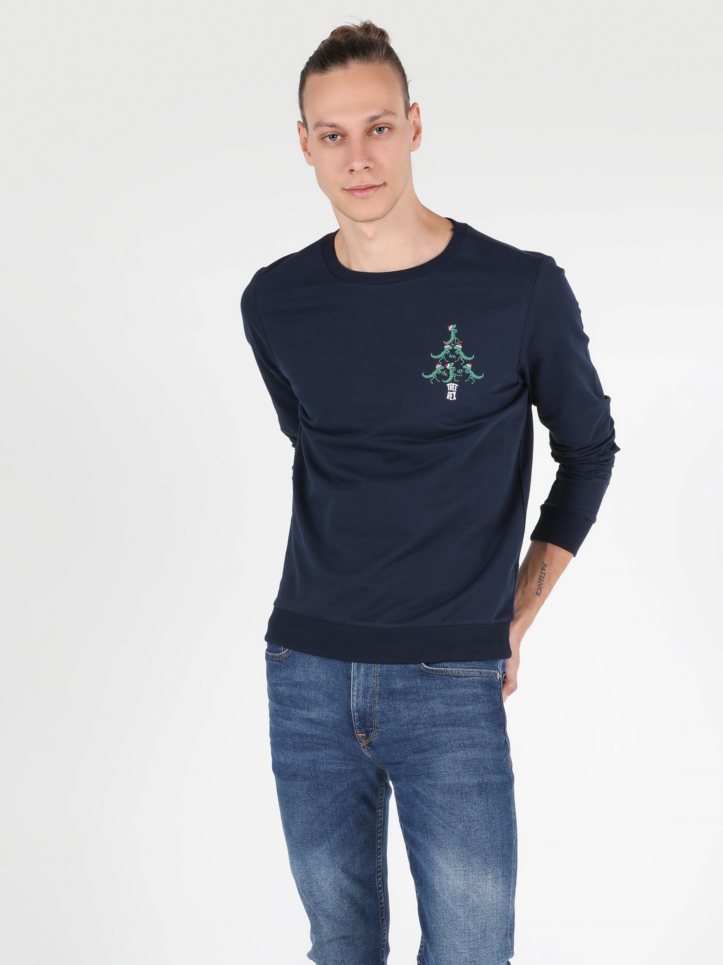 Lacivert Erkek Sweatshirt