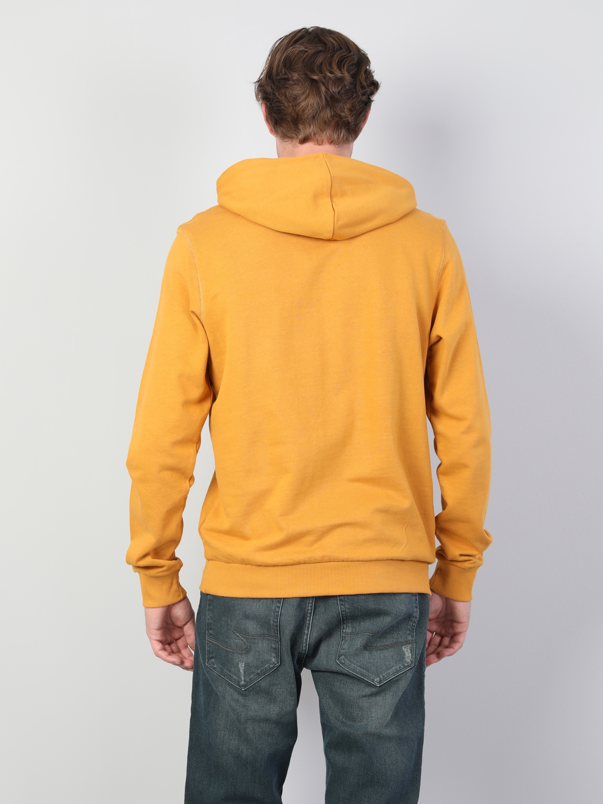 Regular Fit Erkek Safran Sweatshirt