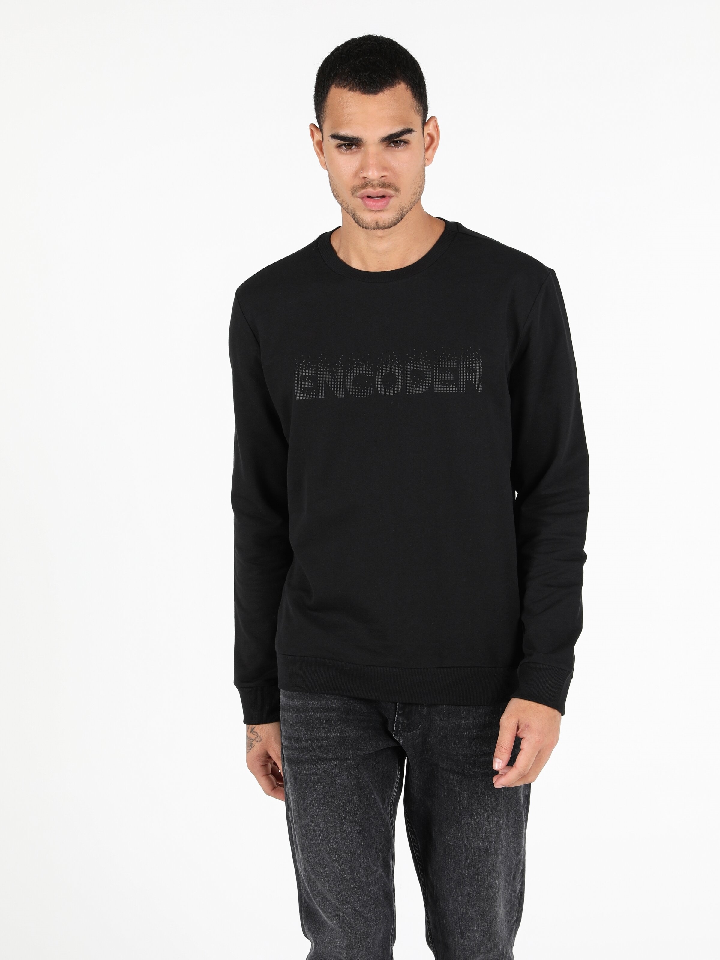 Siyah Erkek Sweatshirt