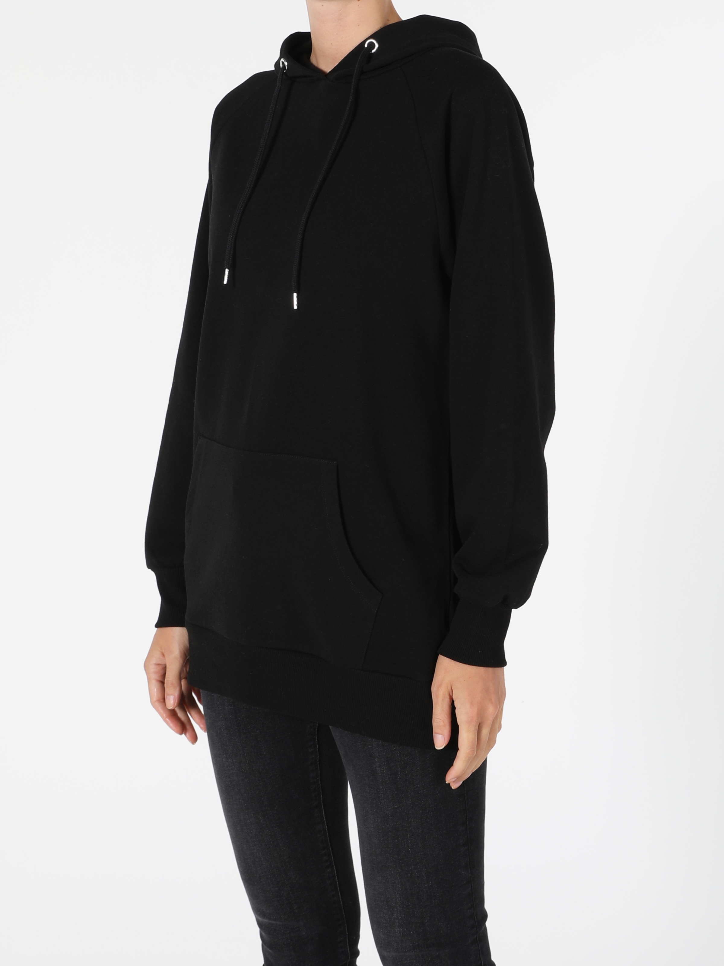  Regular Fit  Kadın Siyah Sweatshirt