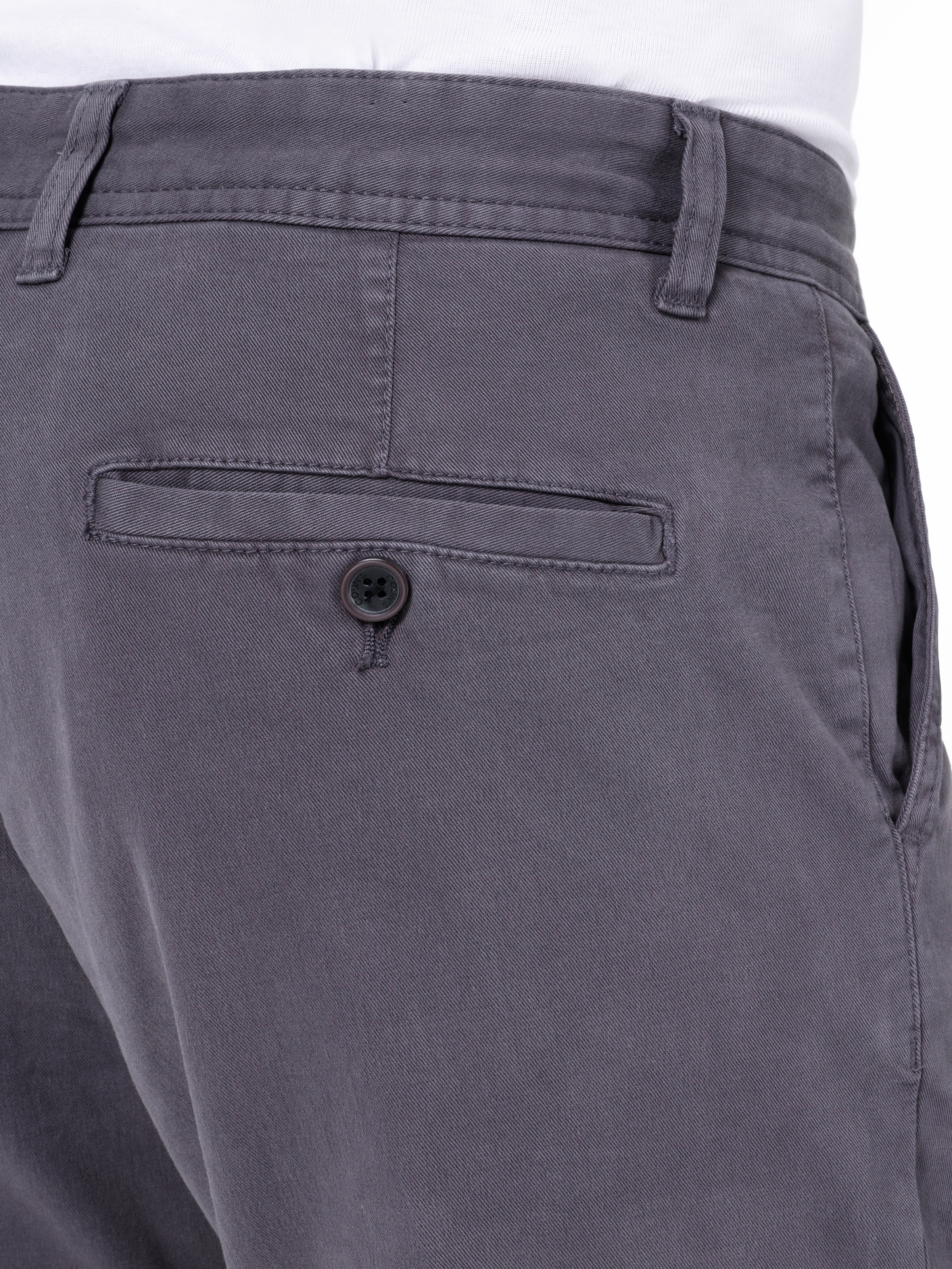 Regular Fit Orta Bel Normal Kesim Düz Paça Koyu Gri Erkek Pantolon