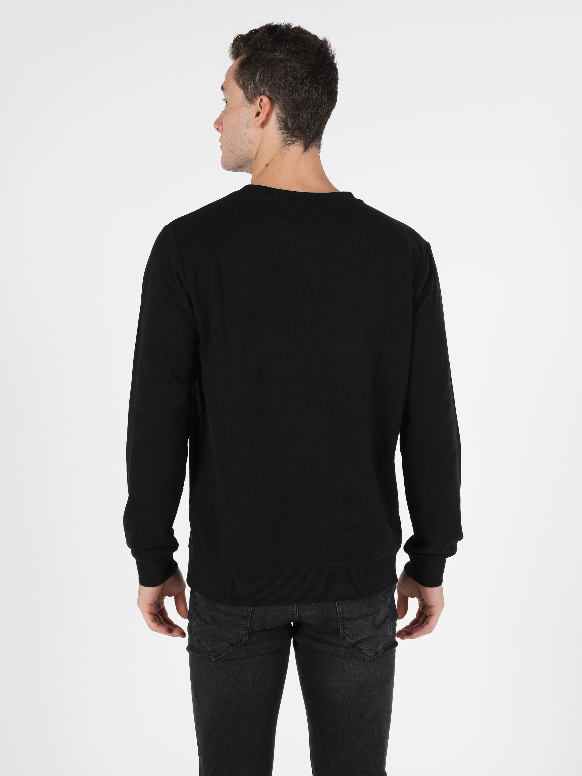 Colins Black Men Sweatshirt. 1