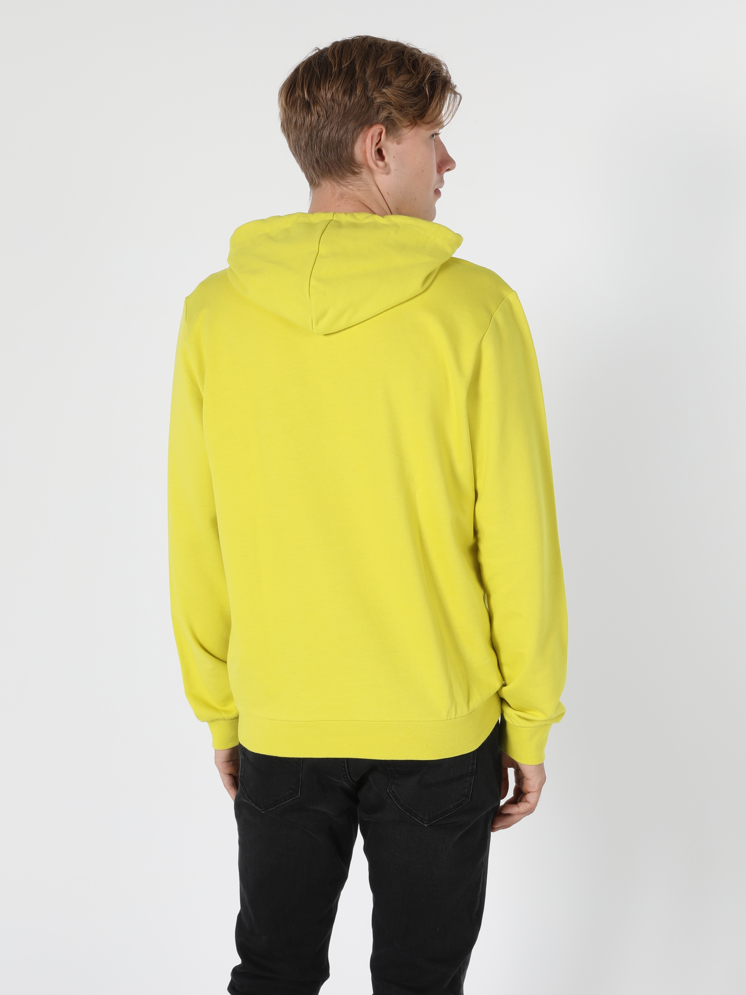 Regular Fit Sarı Erkek Sweatshirt