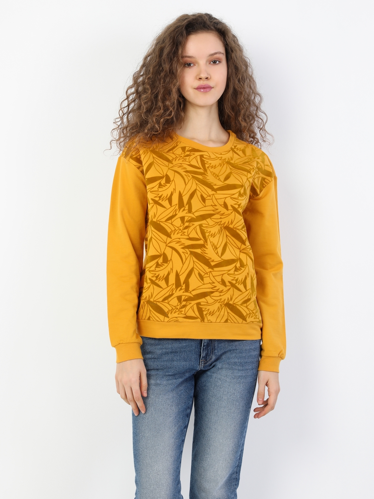 Regular  Sarı Sweatshirt