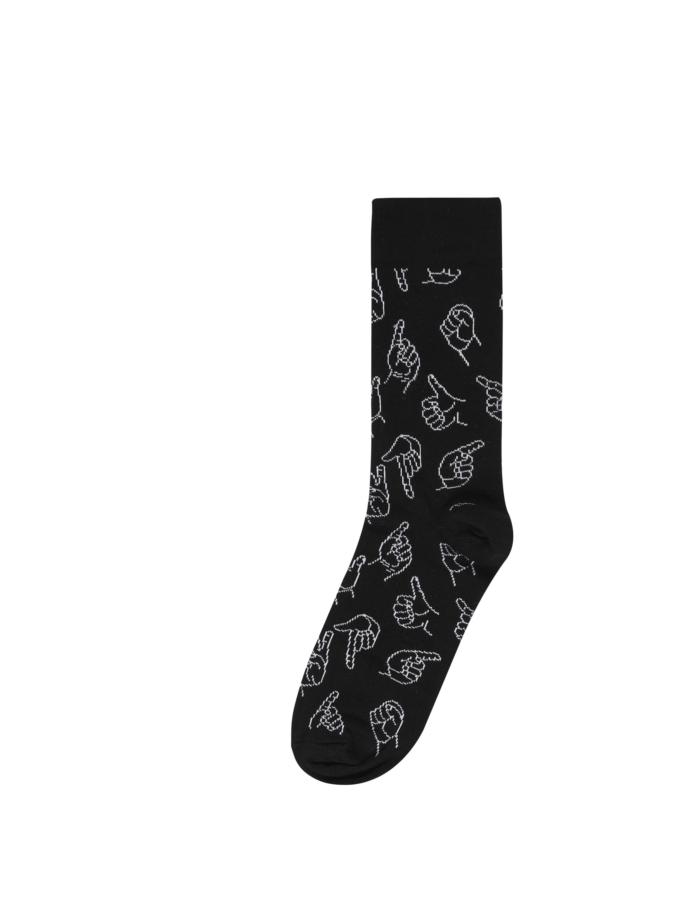 Desenli Siyah Erkek Çorap