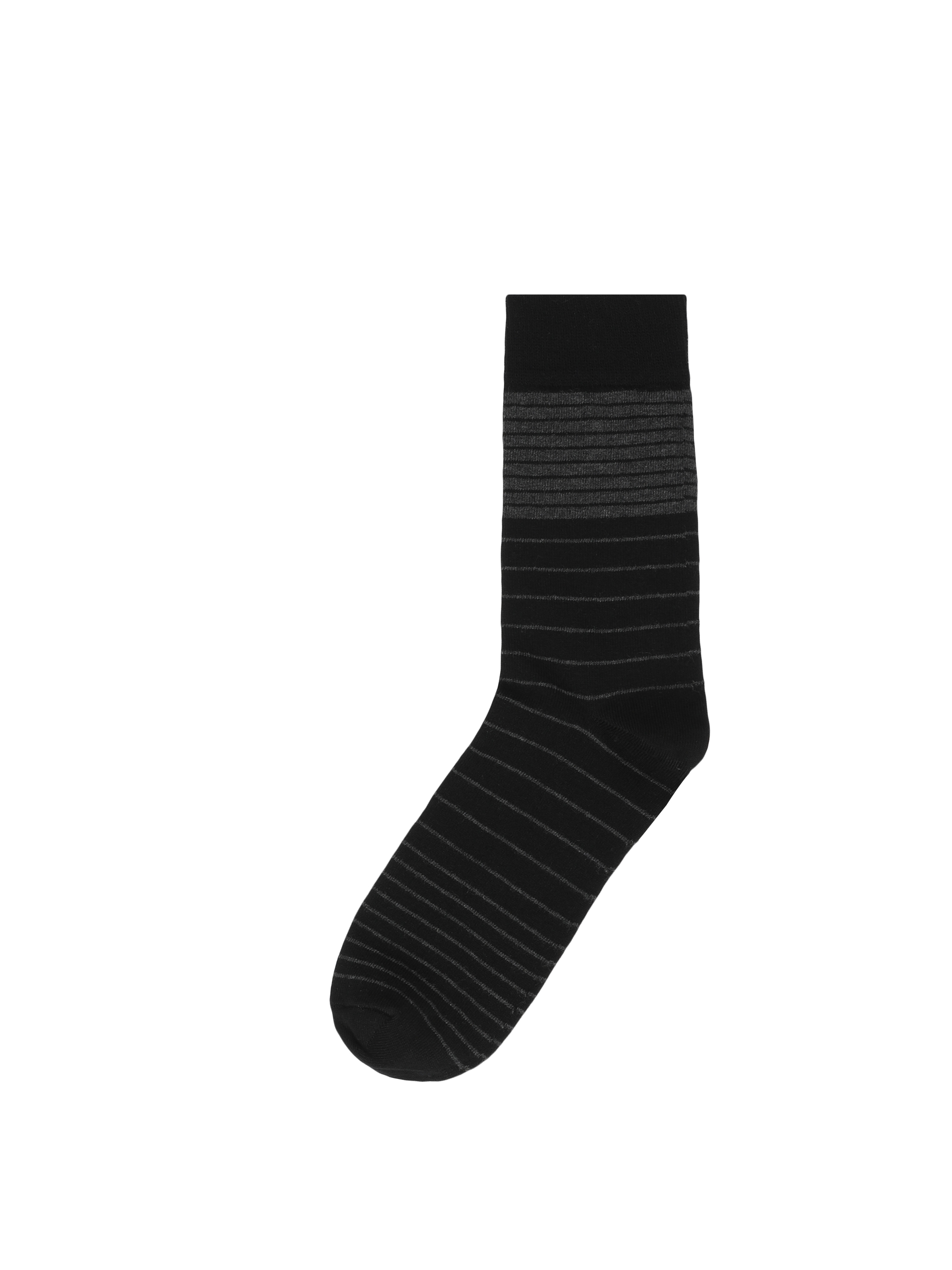 Çizgili Erkek Siyah Çorap