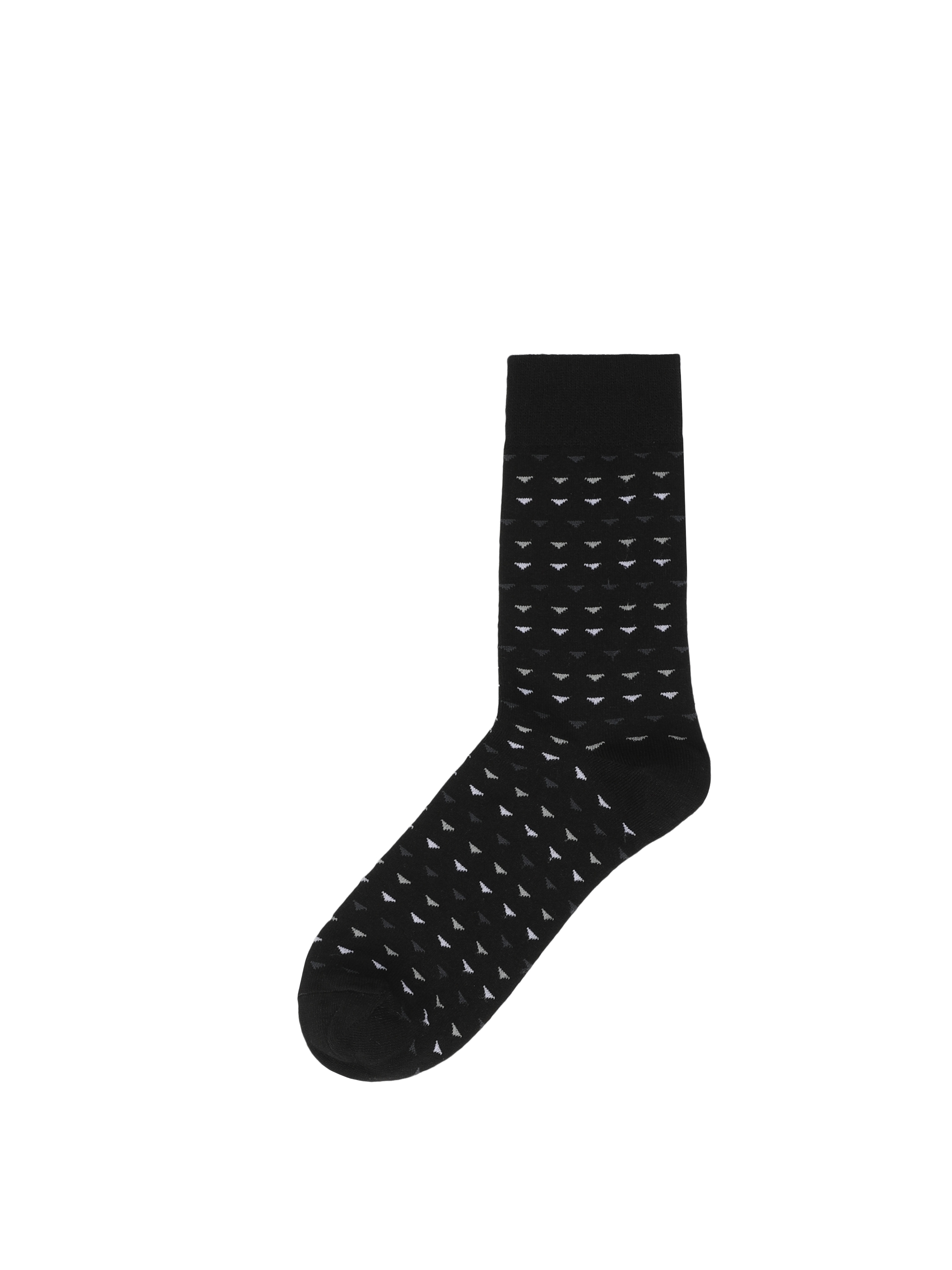 Desenli Siyah Erkek Çorap