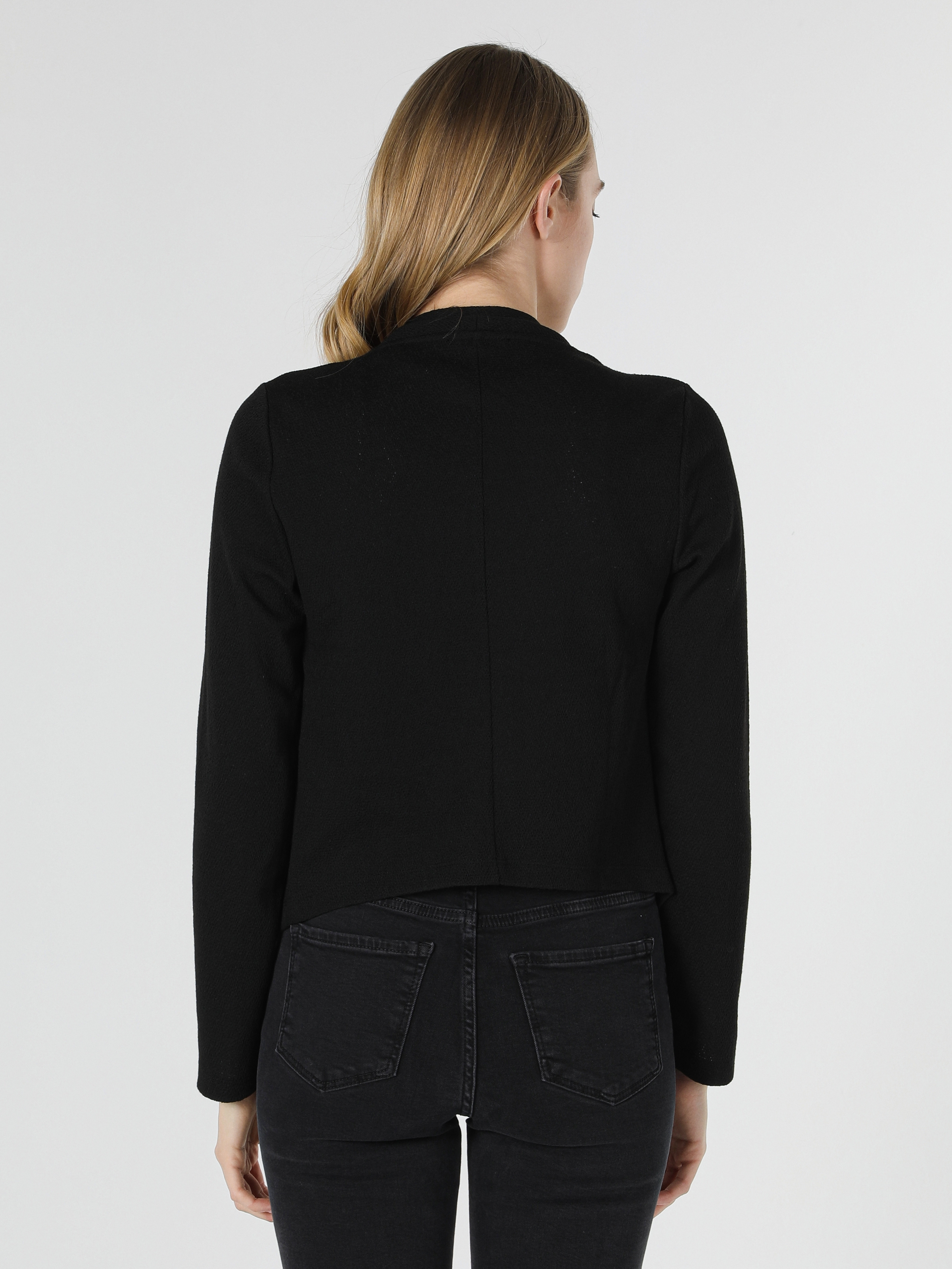 Colins Regular Fit Blazer Siyah Kadın Ceket. 2
