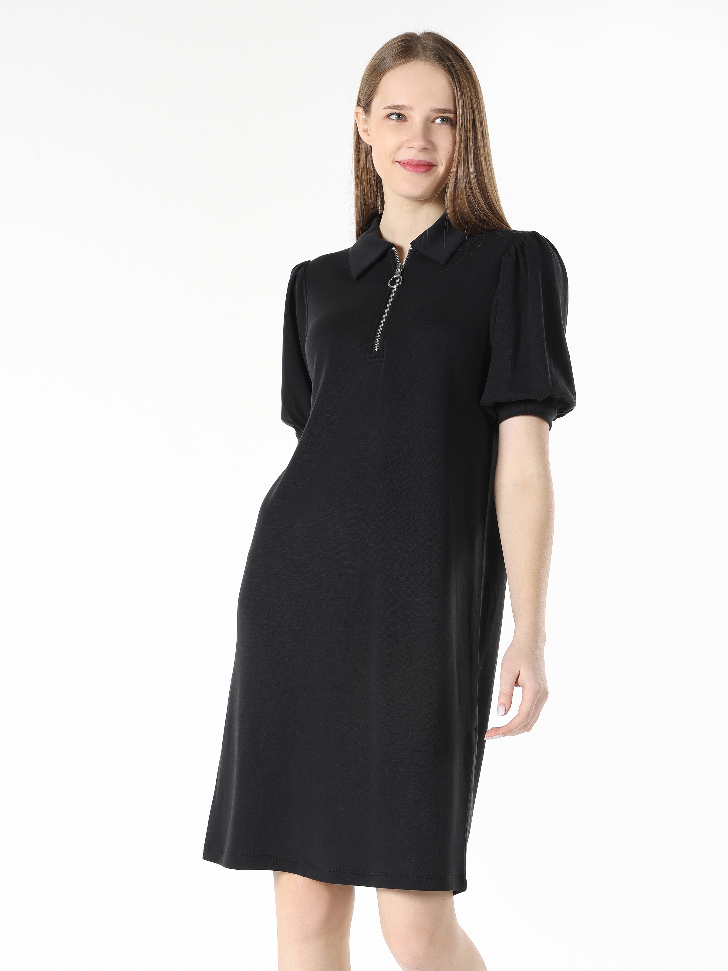 Regular Fit Siyah Kadın Elbise Cl1062592