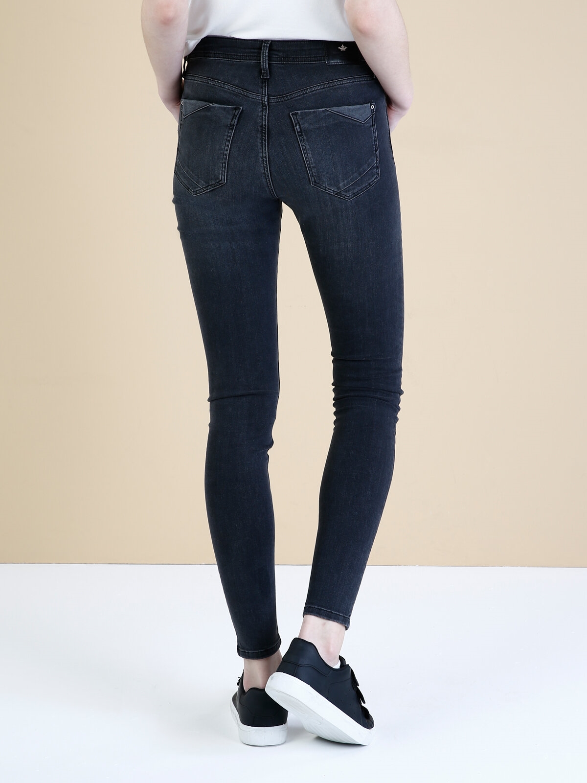 760 Dıana Yüksek Bel Dar Paça Super Slim Fit Siyah Kadın Jean Pantolon
