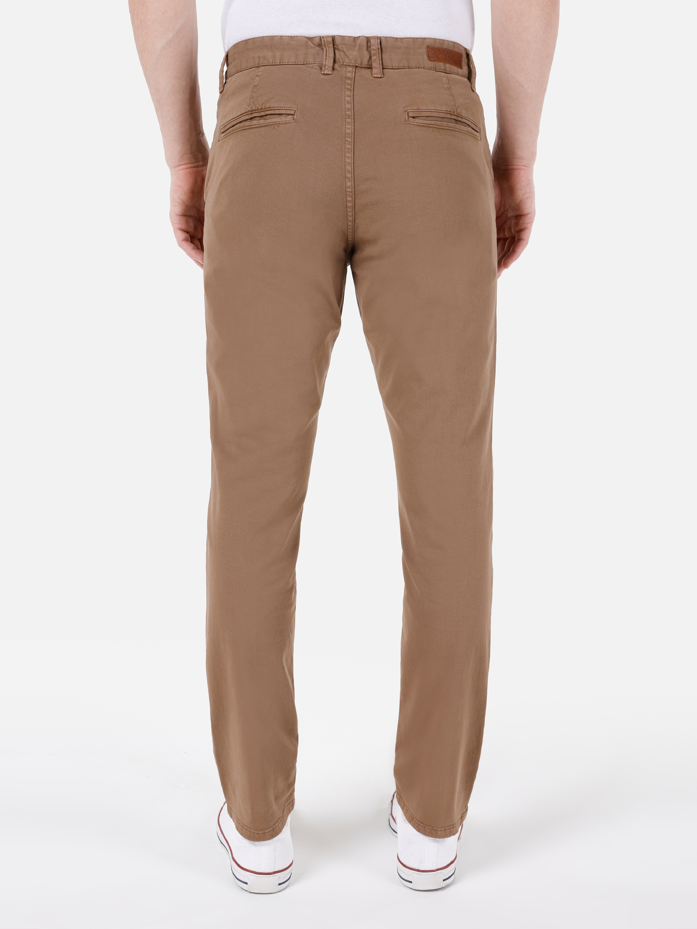 Slim Fit Orta Bel Kahverengi Erkek Pantolon Cl1049749
