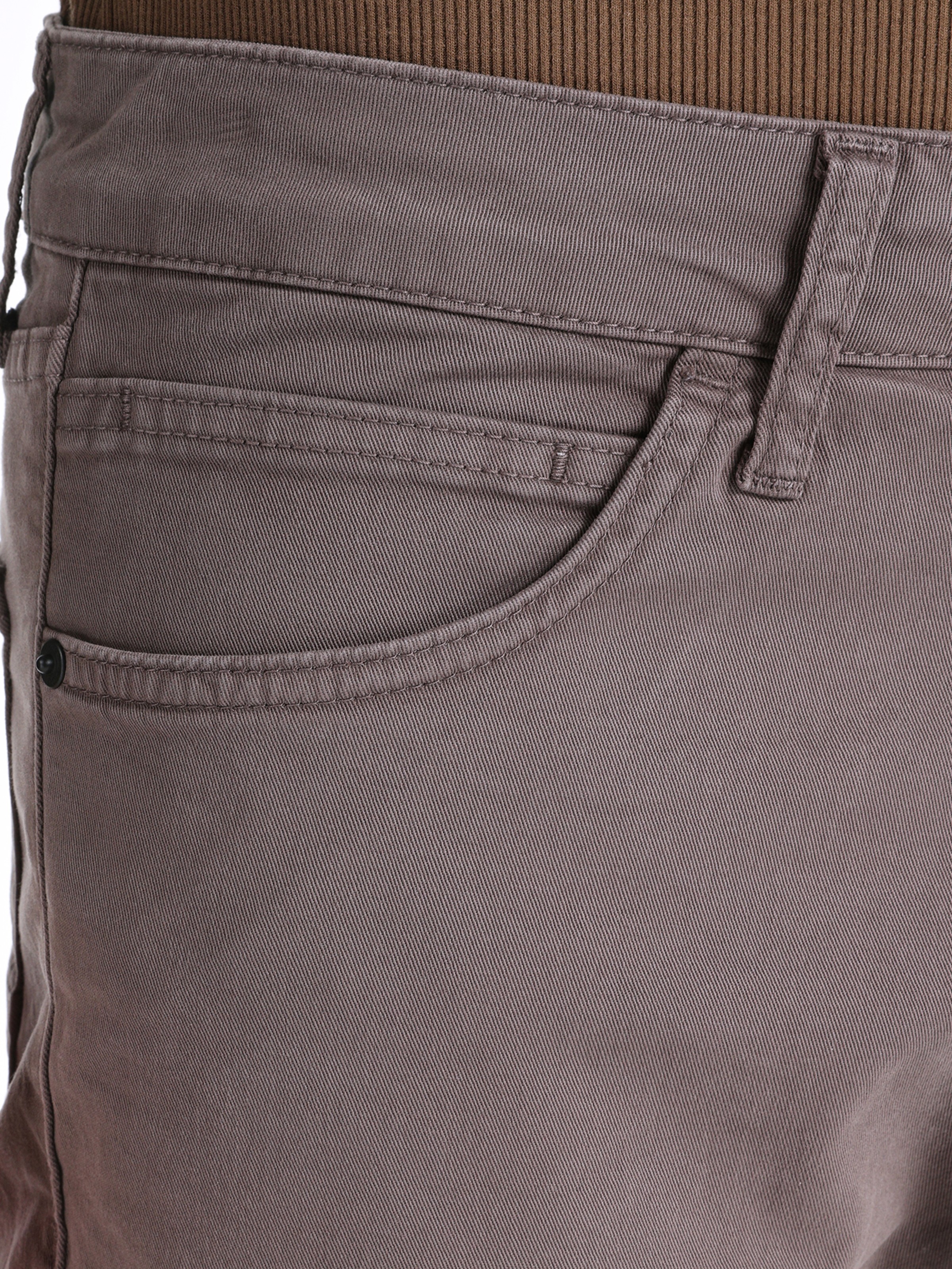 Straight Fit Düşük Bel Normal Kesim Düz Paça Antrasit Erkek Pantolon