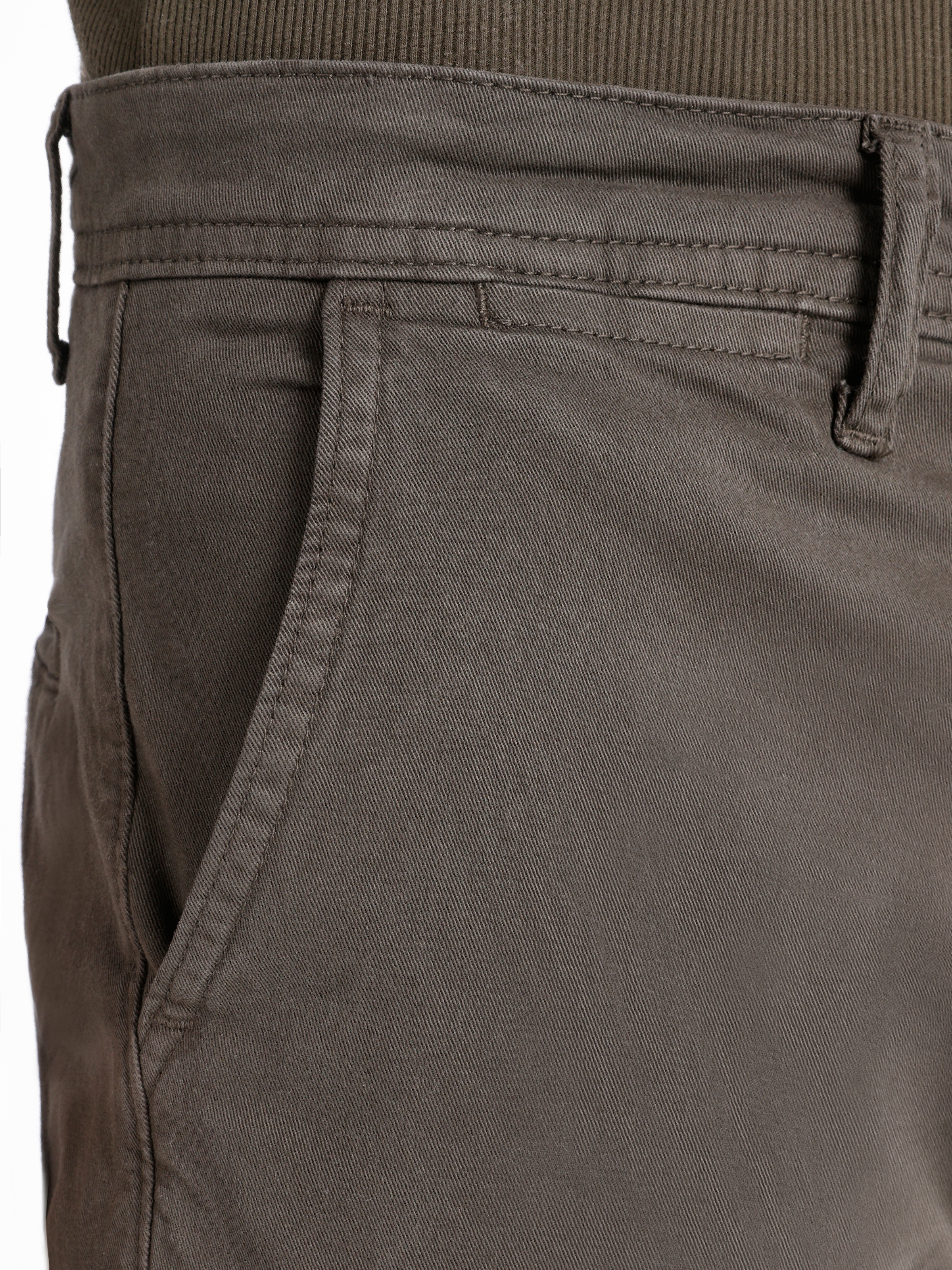 Normal Kesim Orta Bel Düz Paça Yeşil Erkek Pantolon Cl1049750