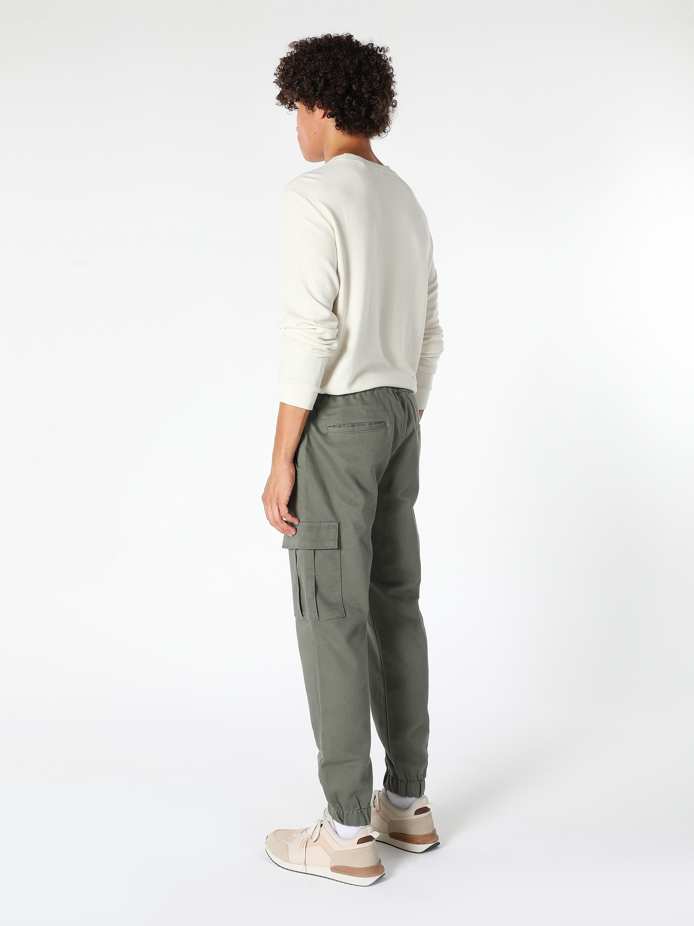 Colins Orta Bel Normal Kesim Düz Paça Yeşil Erkek Pantolon. 5