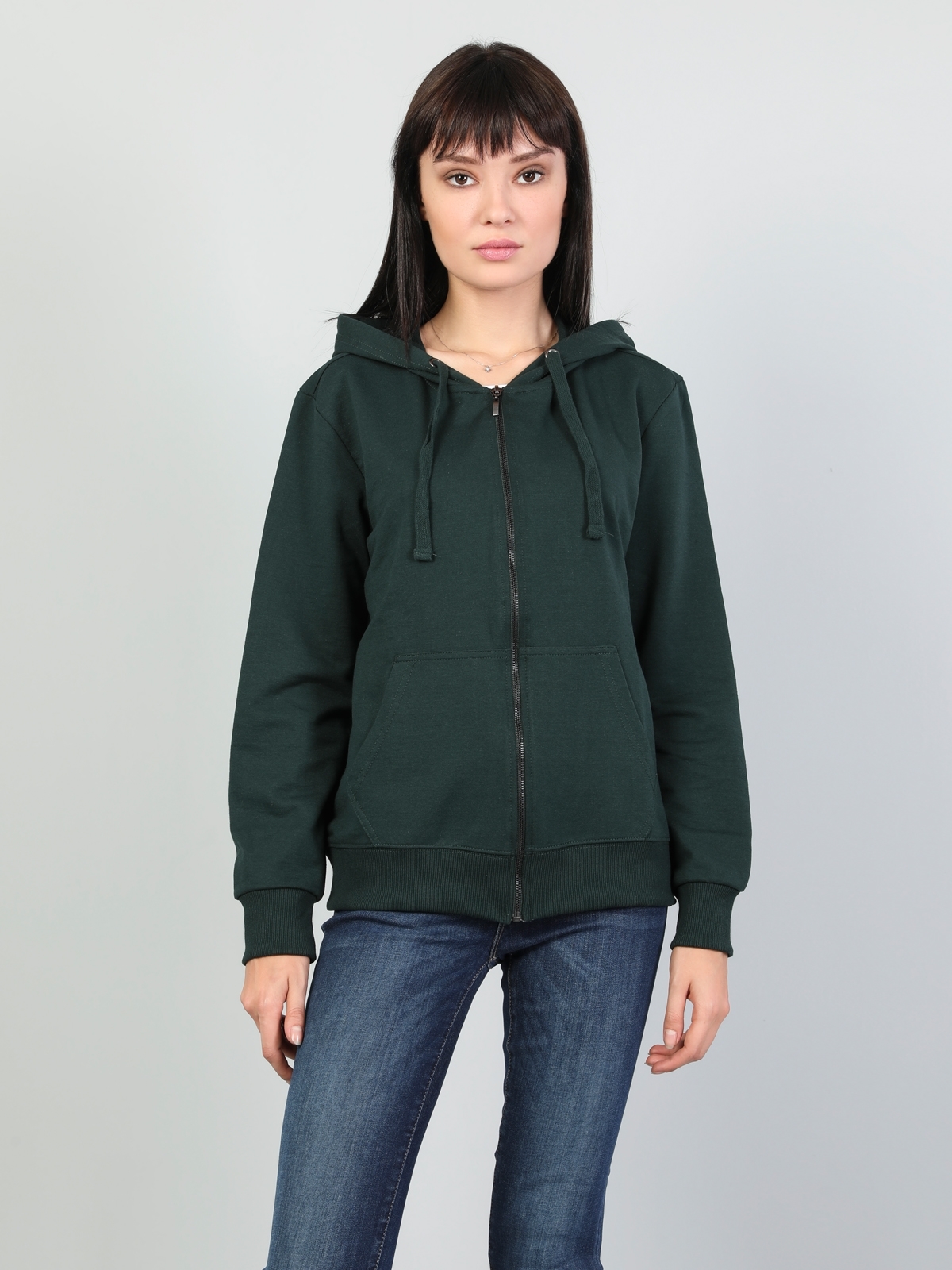  Comfort Fit  Kadın Yeşil Sweatshirt
